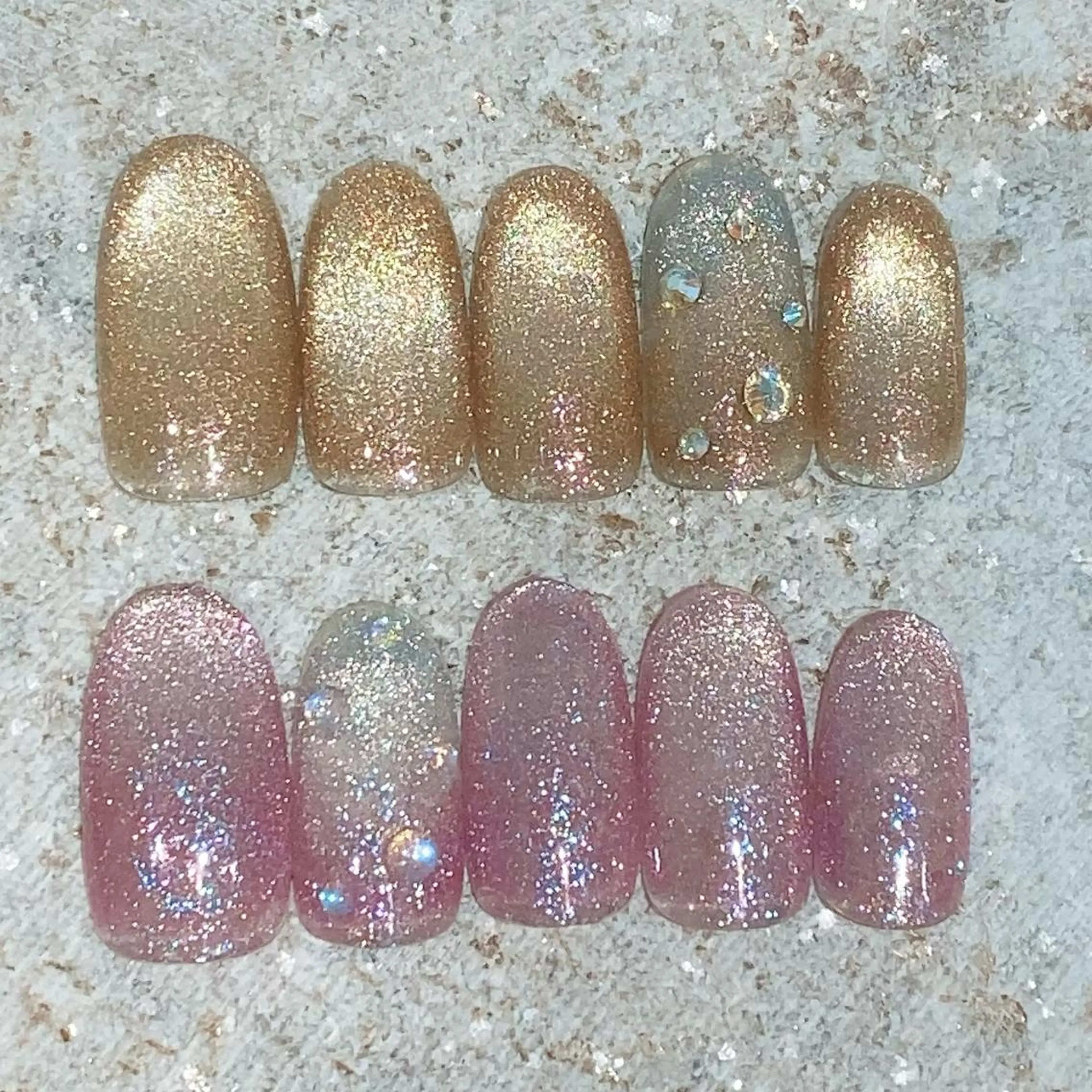 ネイル アートネイル 長さ出し ジェルネイル ハードジェル パラジェル プライベートサロン Rのネイルデザイン