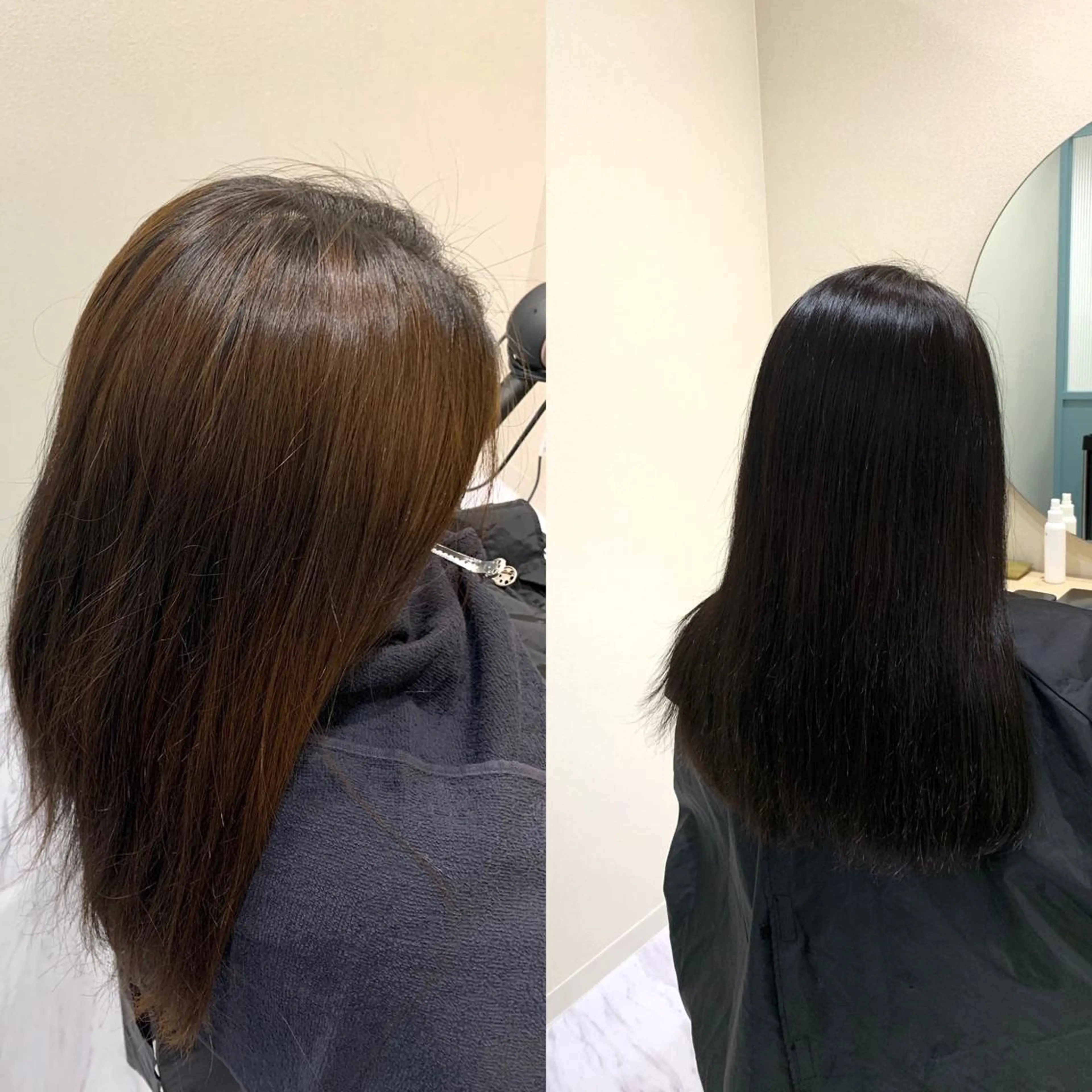 ミディアム カット 縮毛矯正 トリートメント 丹野 圭太のヘアスタイル