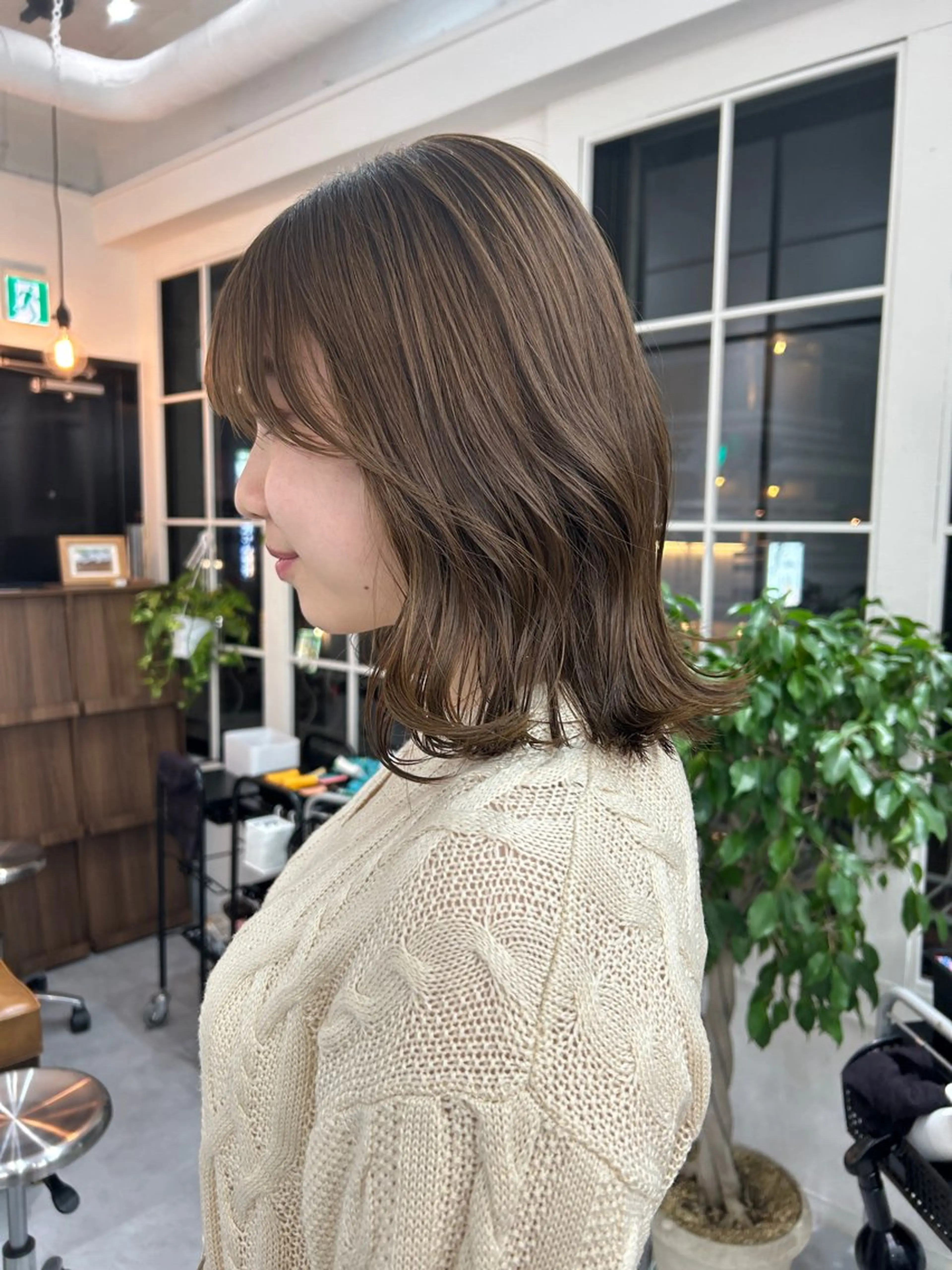 ミディアム カラー レイヤーボブ/ 艶カラー/サナ🌼のヘアスタイル