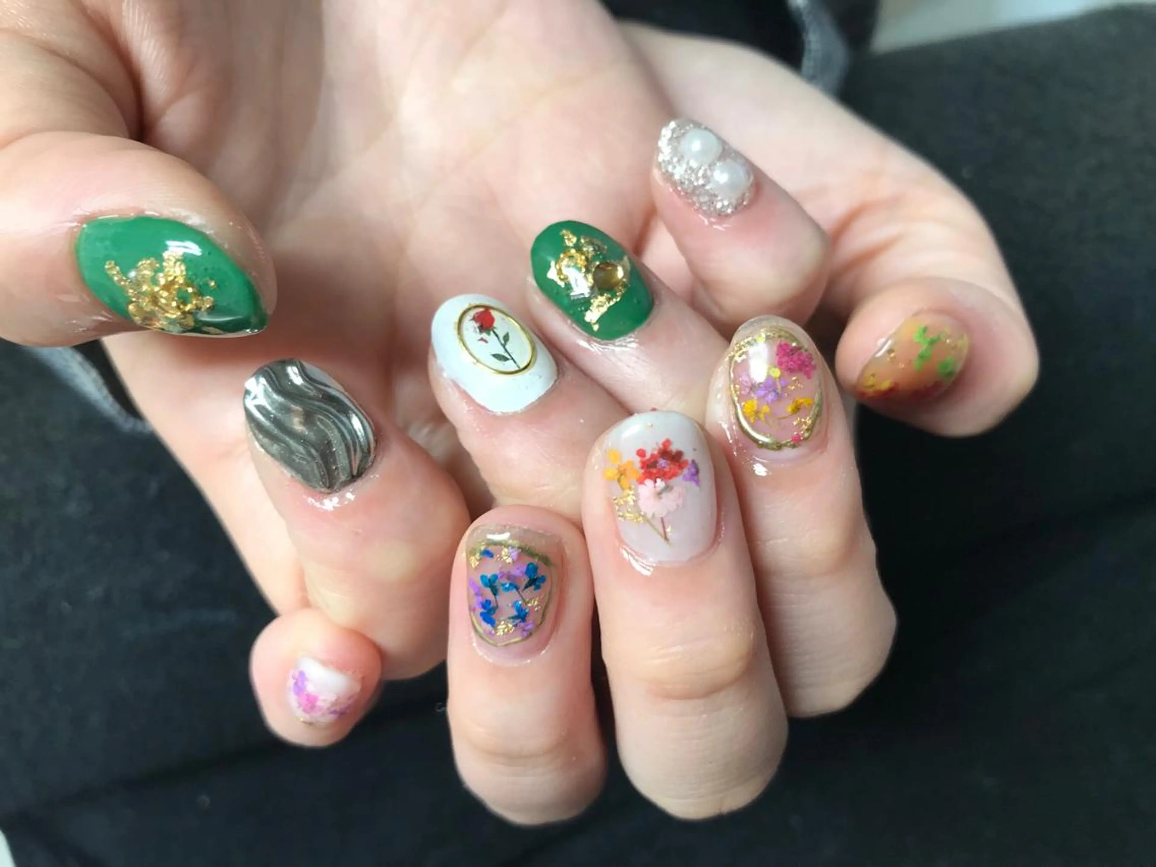 ネイル ハンドネイル Mana‪ ‪·͜· ❤︎‬のネイルデザイン