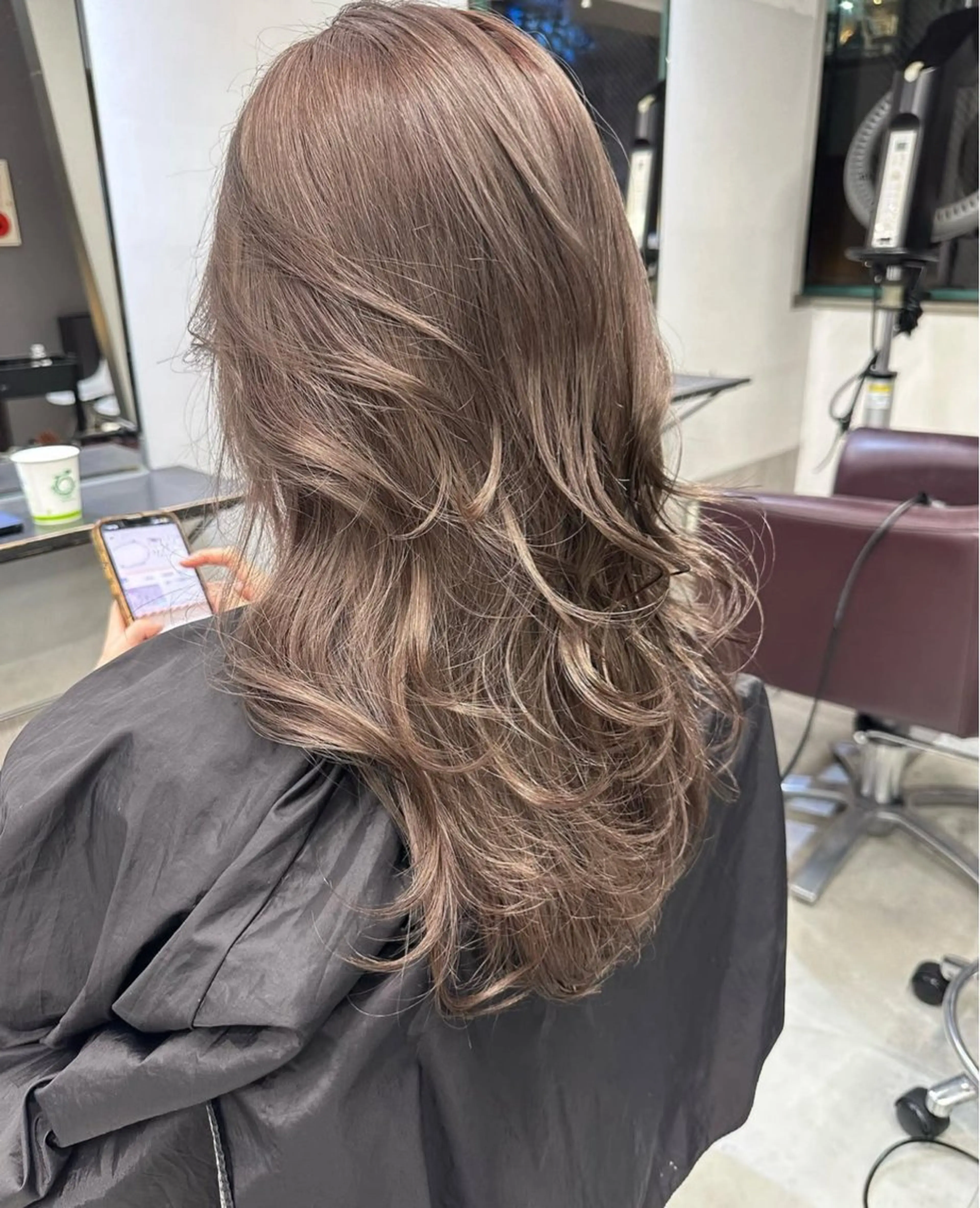 ロング カラー ヘアカラー トリートメント 天神/ハイトーン/艶 カラー/Miharuのヘアスタイル