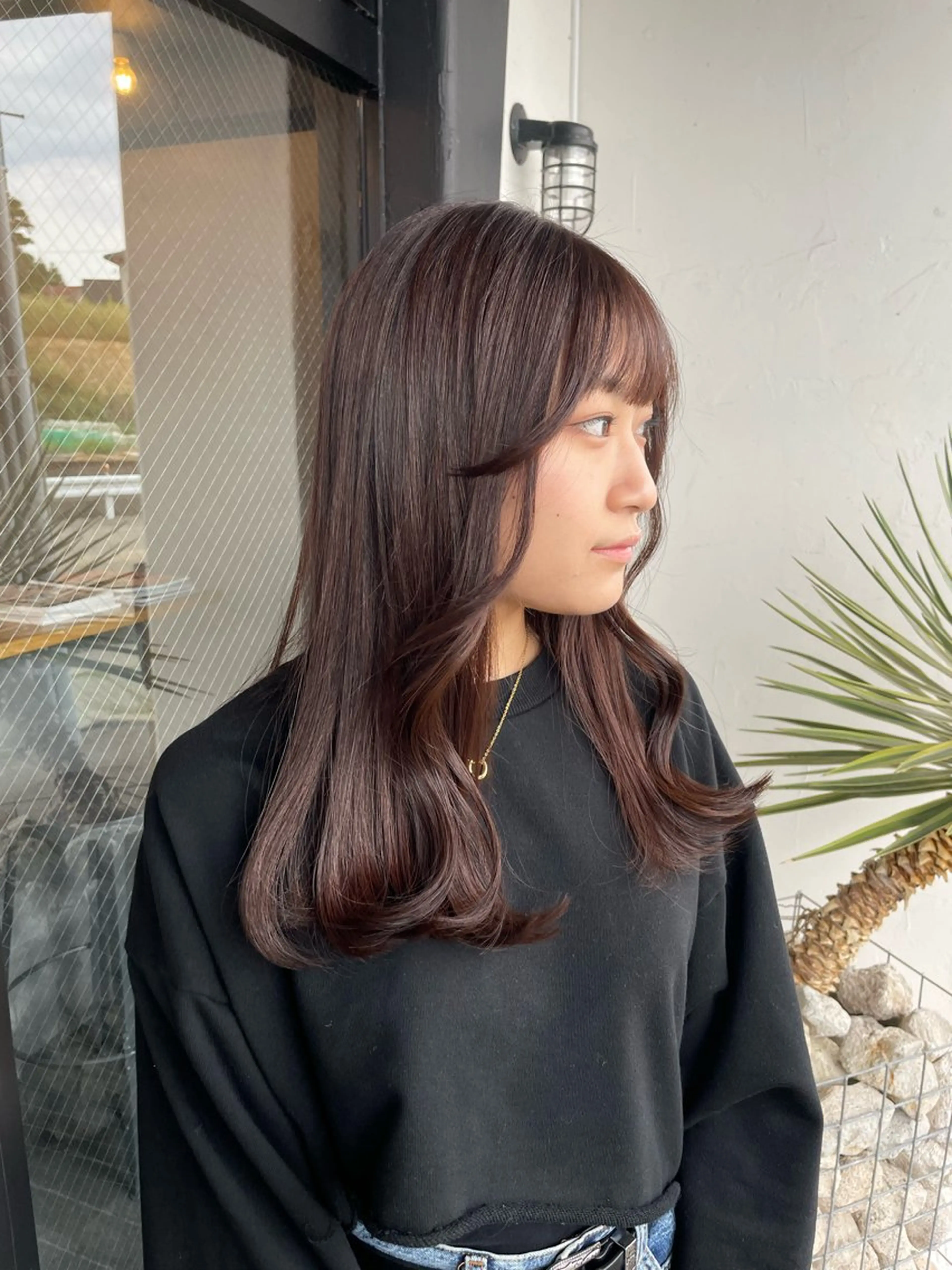 セミロング カラー ブラウンカラー テラコッタ カット ヘアカラー CITA （シータ）所属・板井 美紗都のヘアスタイル