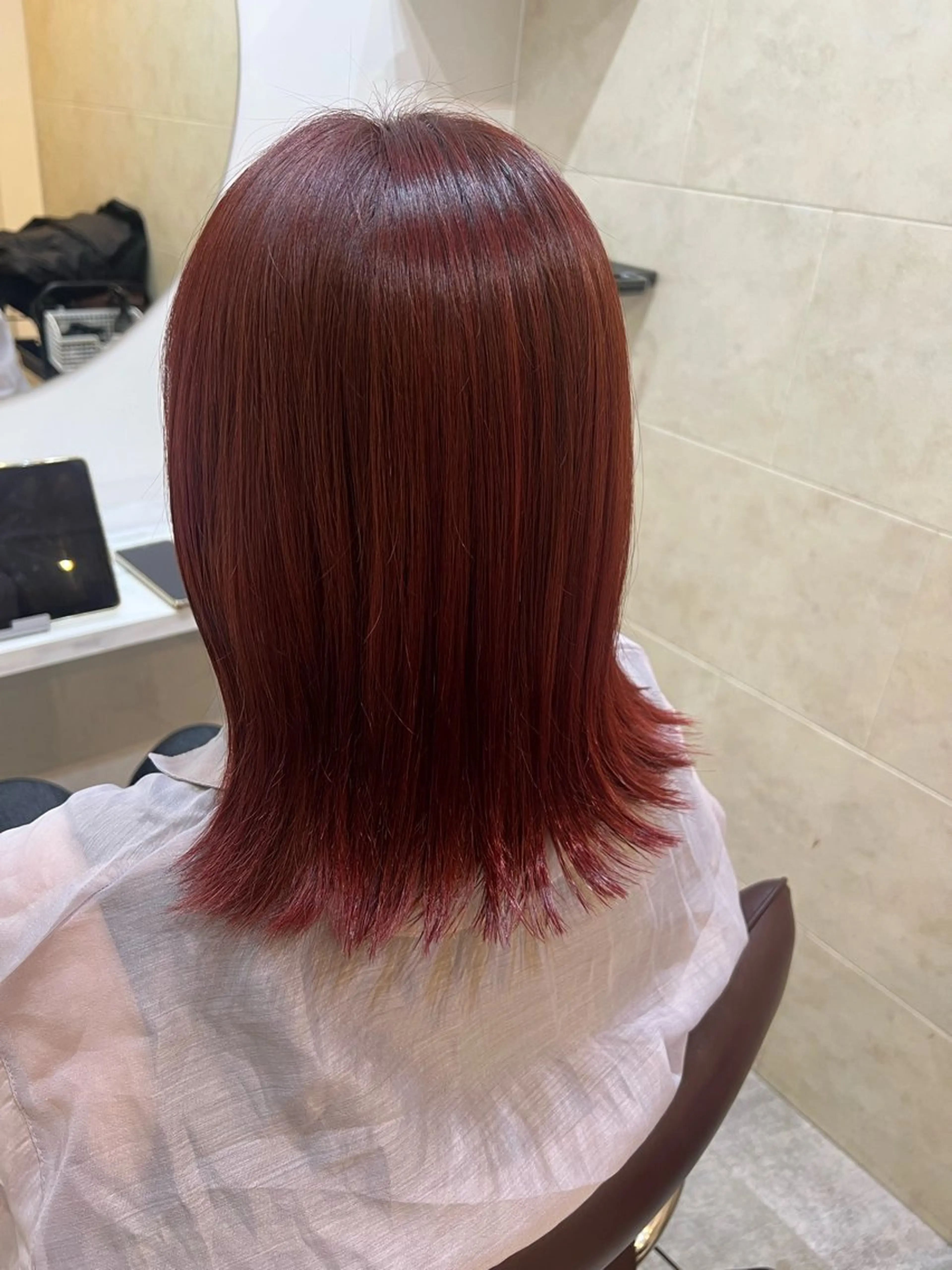 ミディアム カラー カット ヘアカラー トリートメント 全席個室 暖色カラー Zina松園優香🌸のヘアスタイル