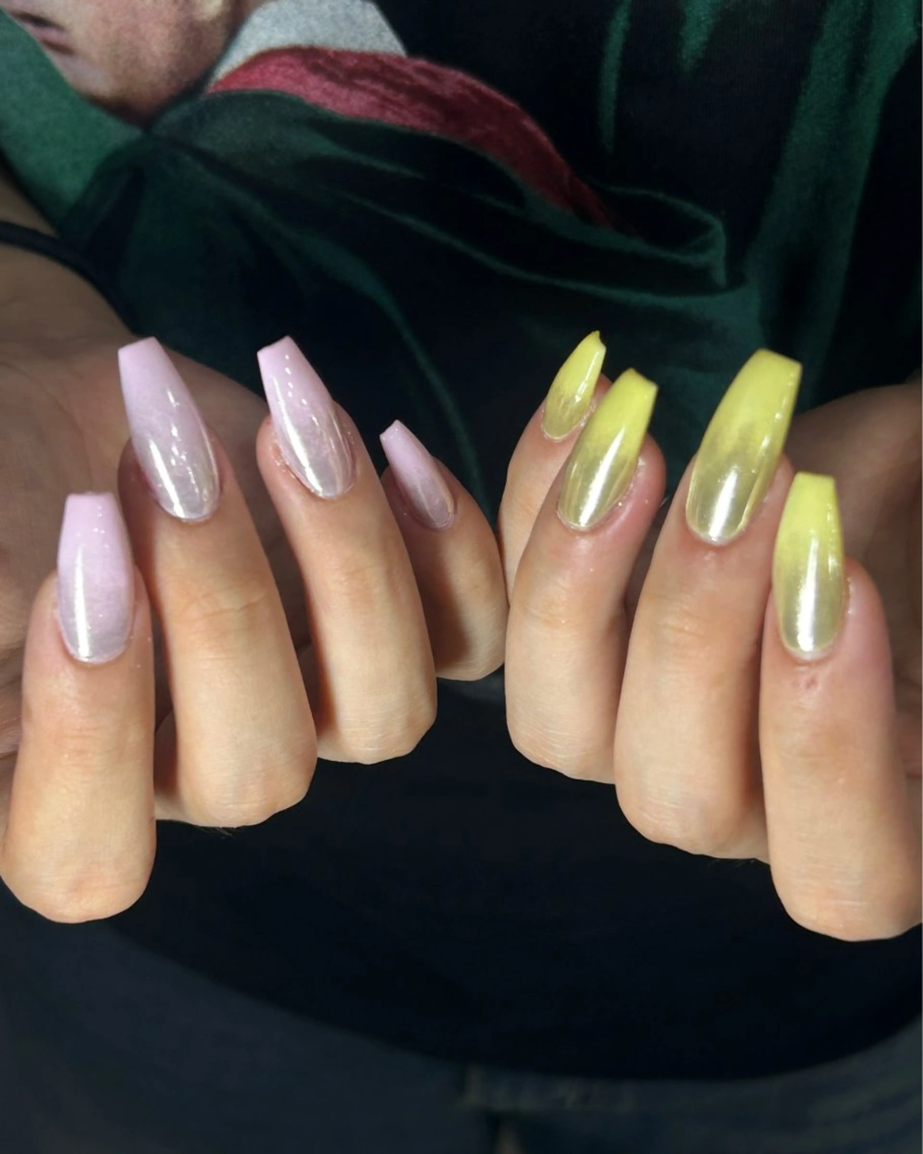 ネイル ハンドネイル Haluca 長さ出し🍀のネイルデザイン