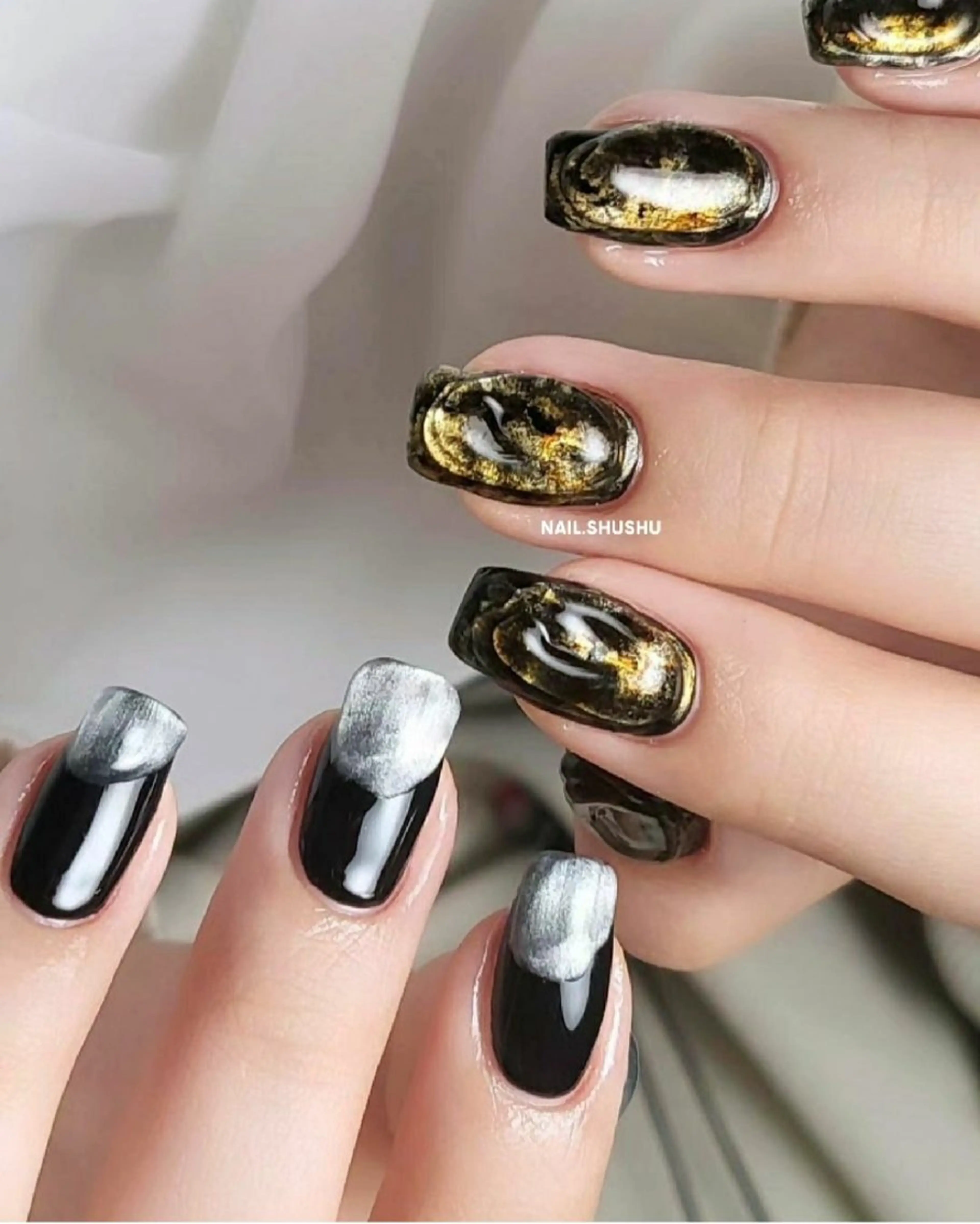 ネイル 持ち込み ニュアンスネイル ワンカラーネイル シンプルネイル 冬ネイル ハンドネイル 3dパーツ/流行り 👧shushu❤️のネイルデザイン