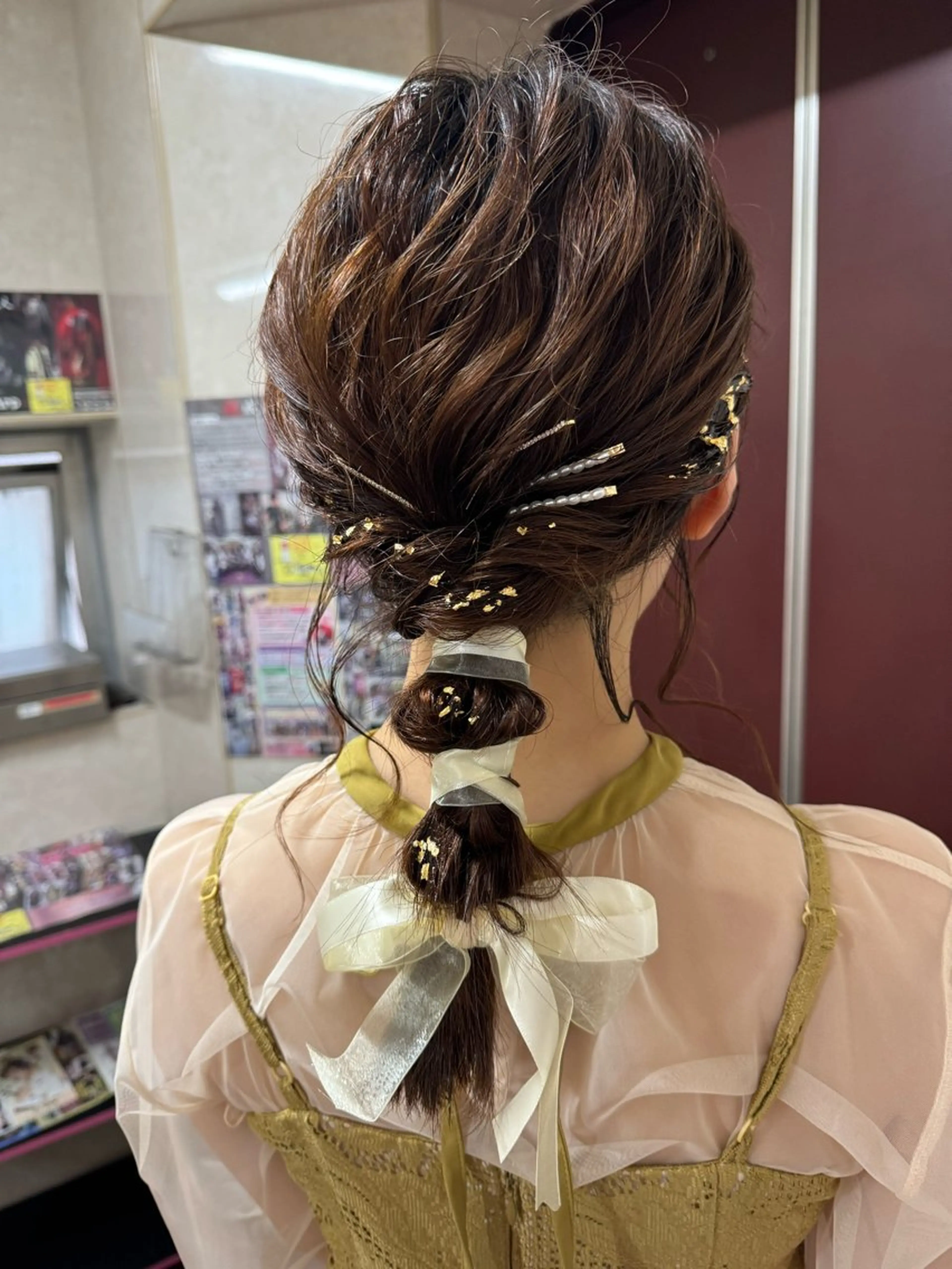 ヘアアレンジ ヘアセット 土屋朱理/ ハイトーンカラーのヘアスタイル