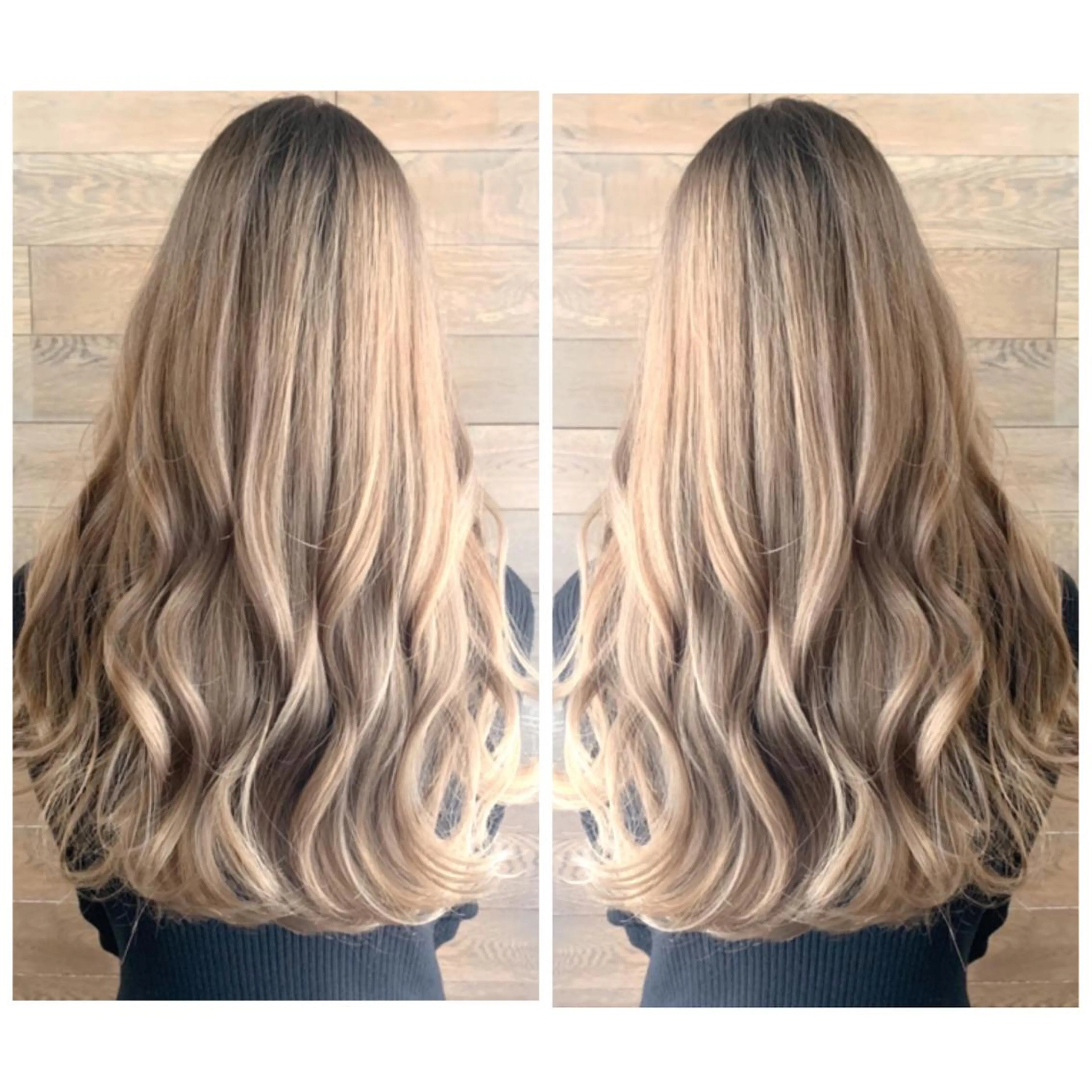 ロング カラー バレイヤージュ ブラウンカラー ココアブラウン デザインカラー グラデーションカラー カット ヘアカラー 京都大人女性ショート 徒歩1分/秋山のヘアスタイル