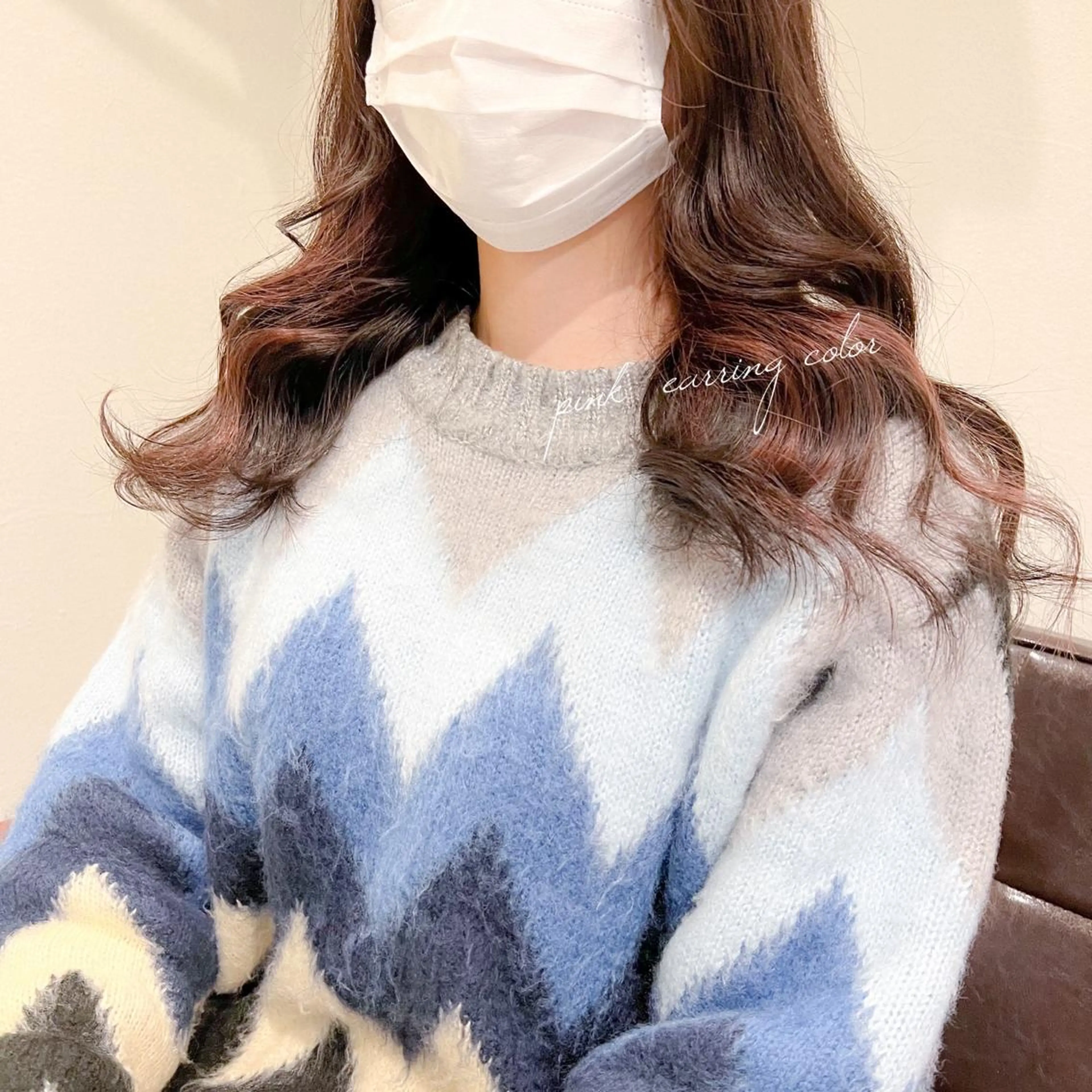 セミロング カラー イヤリングカラー ピンクカラー ヘアカラー カラーパティシエ facce🌼ikoのヘアスタイル