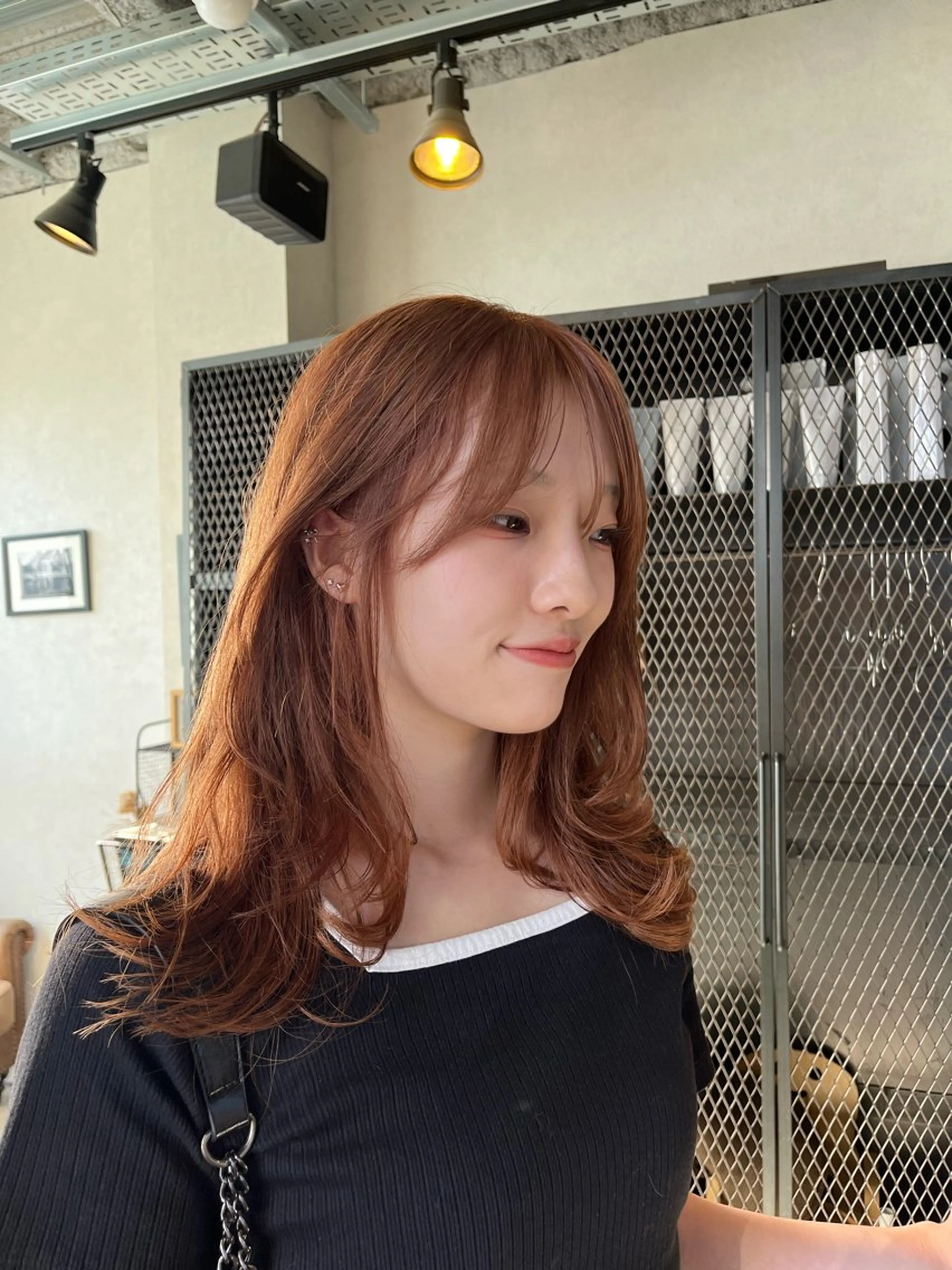 ロング カラー ベージュカラー ブリーチ オレンジ オレンジベージュ the OSCAR所属・韓国ヘアスタイリスト Harukaのヘアスタイル