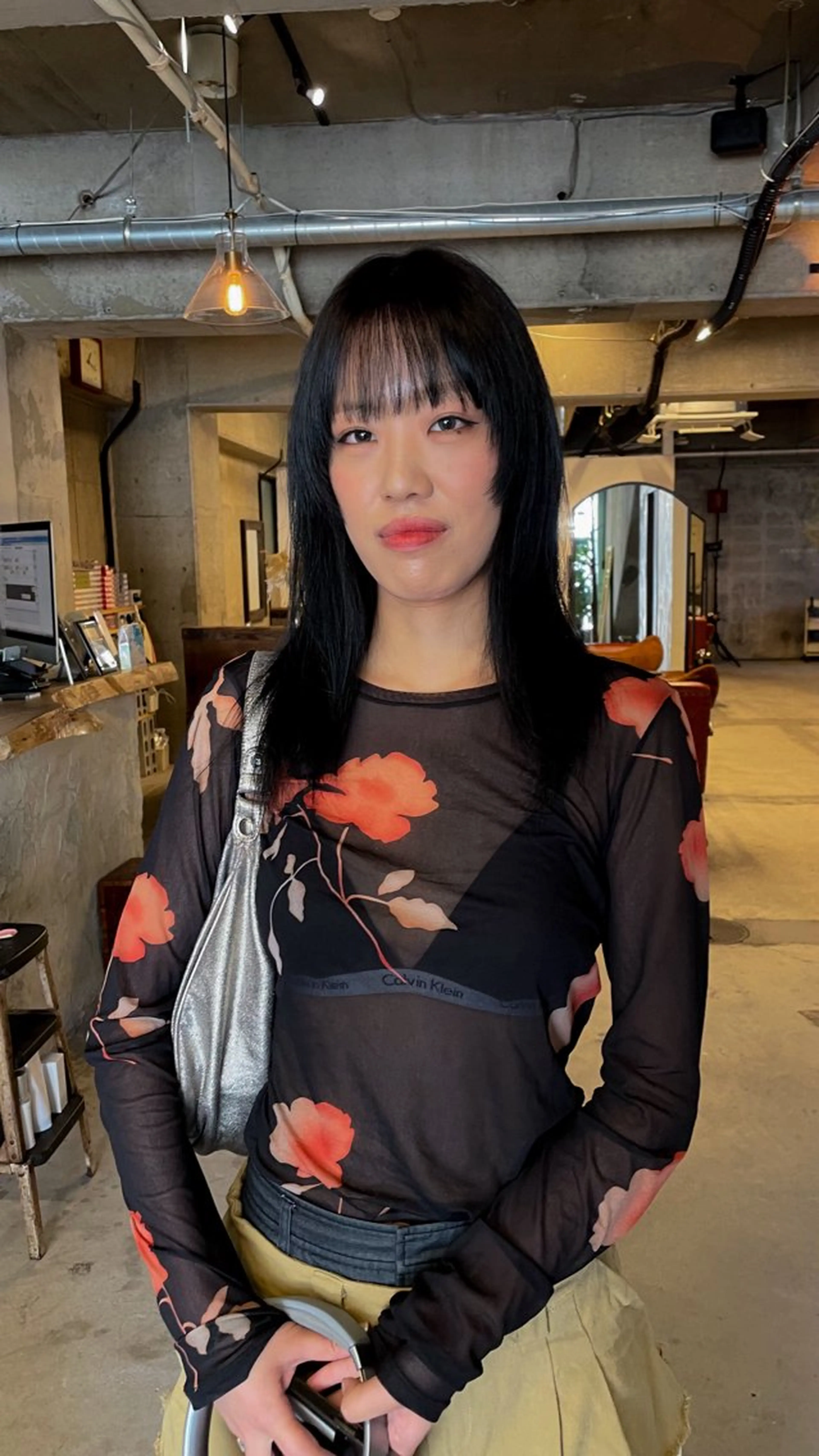 セミロング カラー パーマ/レイヤー 岩山丈一郎のヘアスタイル