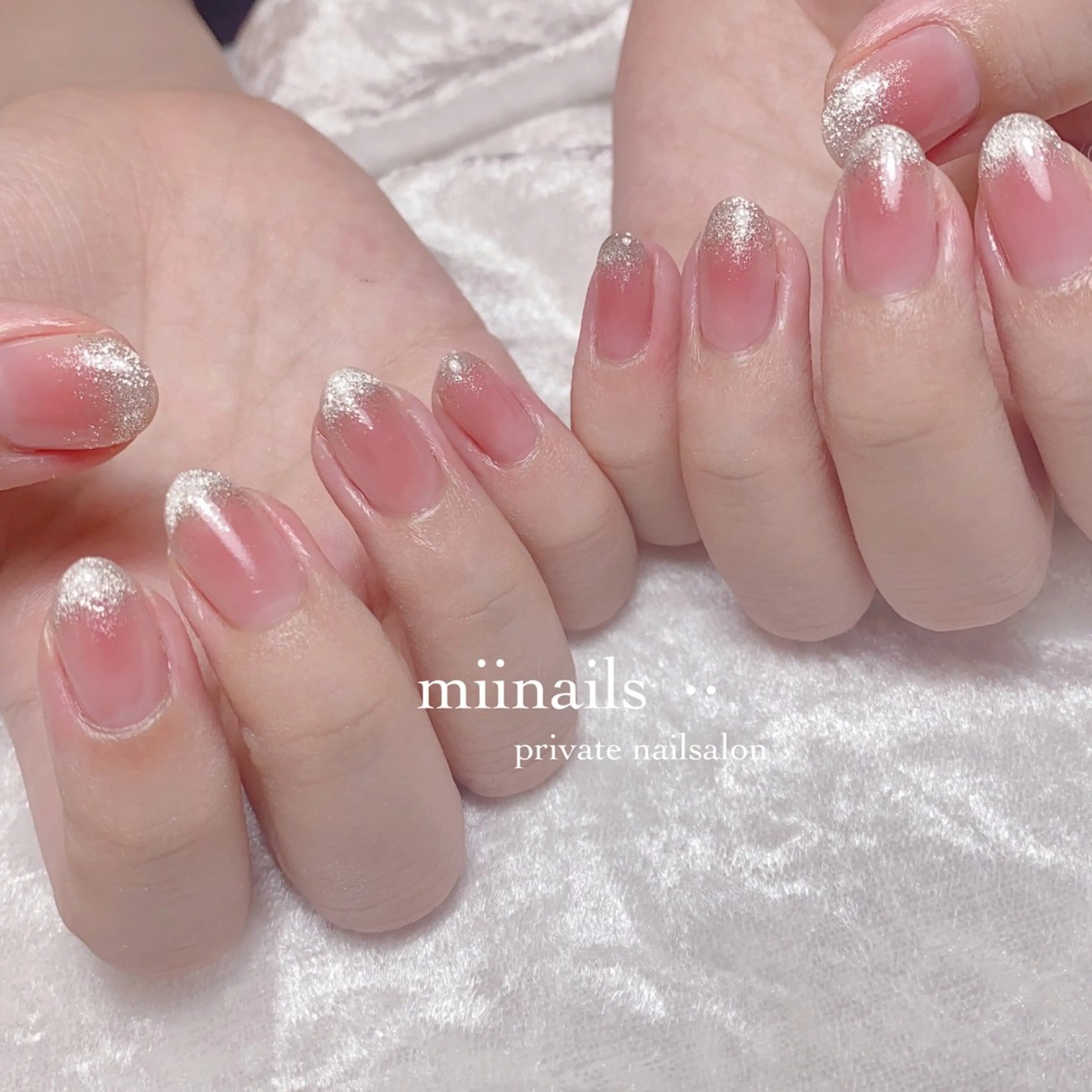 ネイル チークネイル 韓国ネイル ワンホンネイル ハンドネイル nailsalon miinailsのネイルデザイン