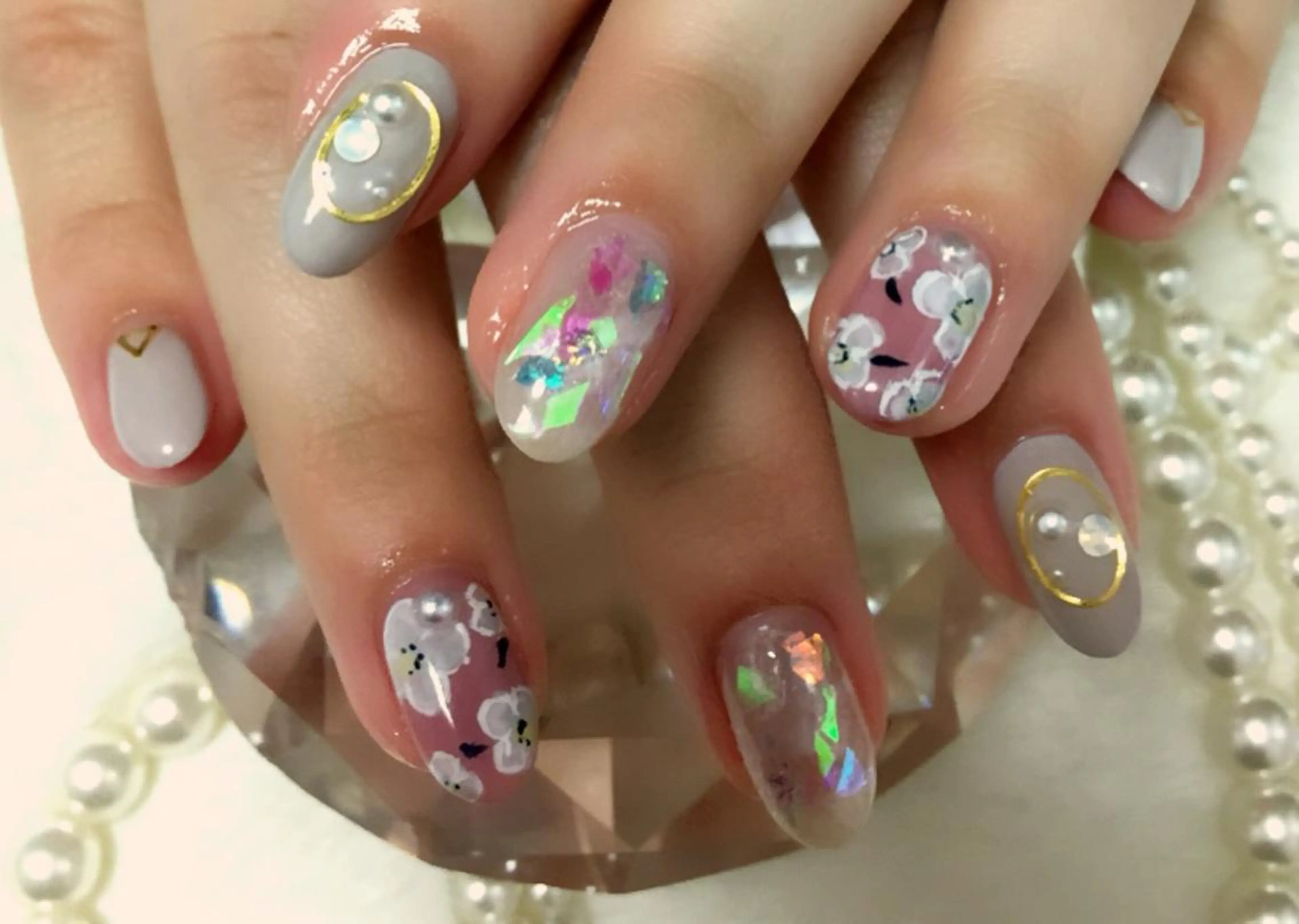 ネイル フラワーネイル 春ネイル ネイルサロン ティンタ所属・馬場 典子のネイルデザイン