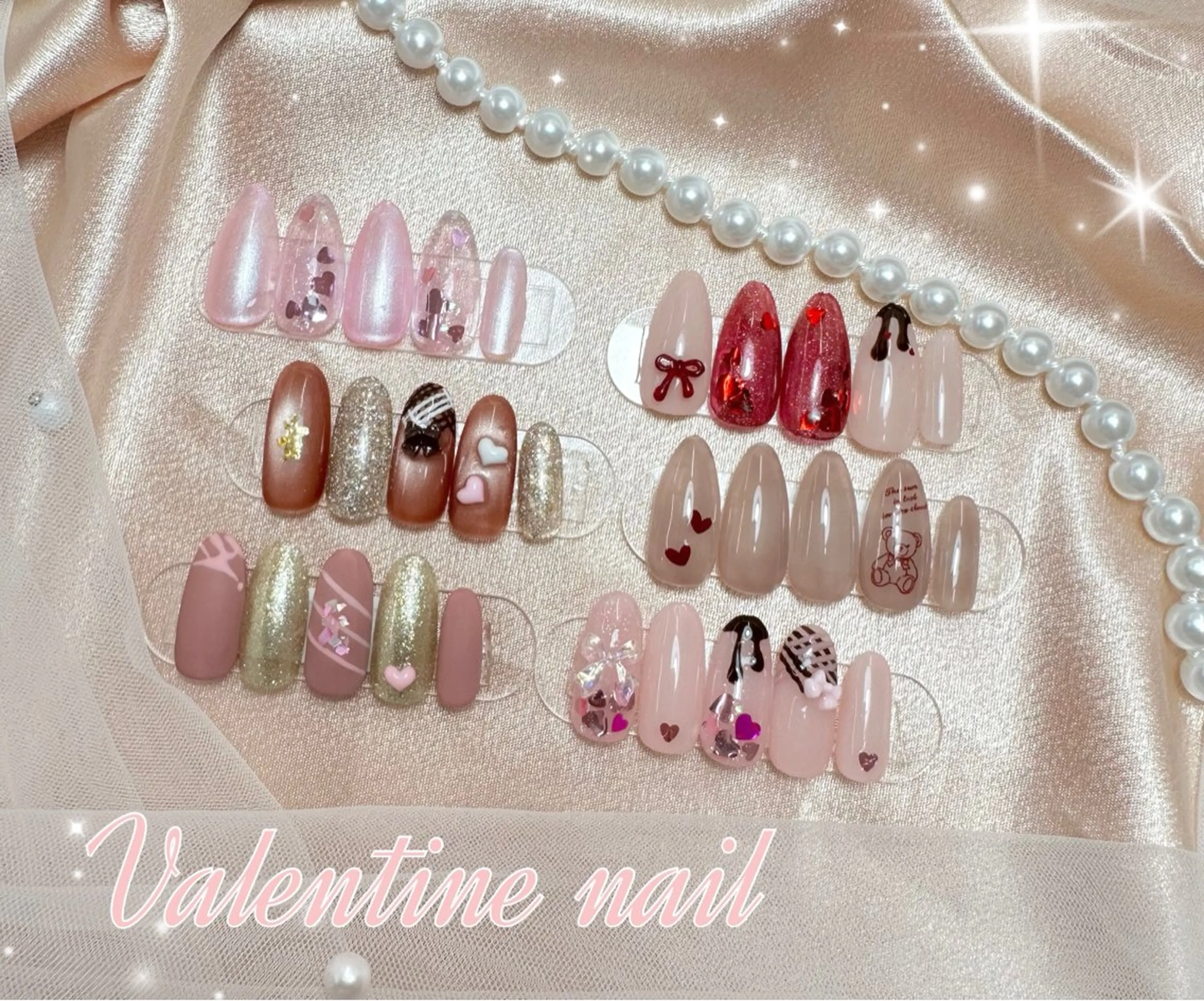 ネイル バレンタイン Pawtique nail salonのネイルデザイン