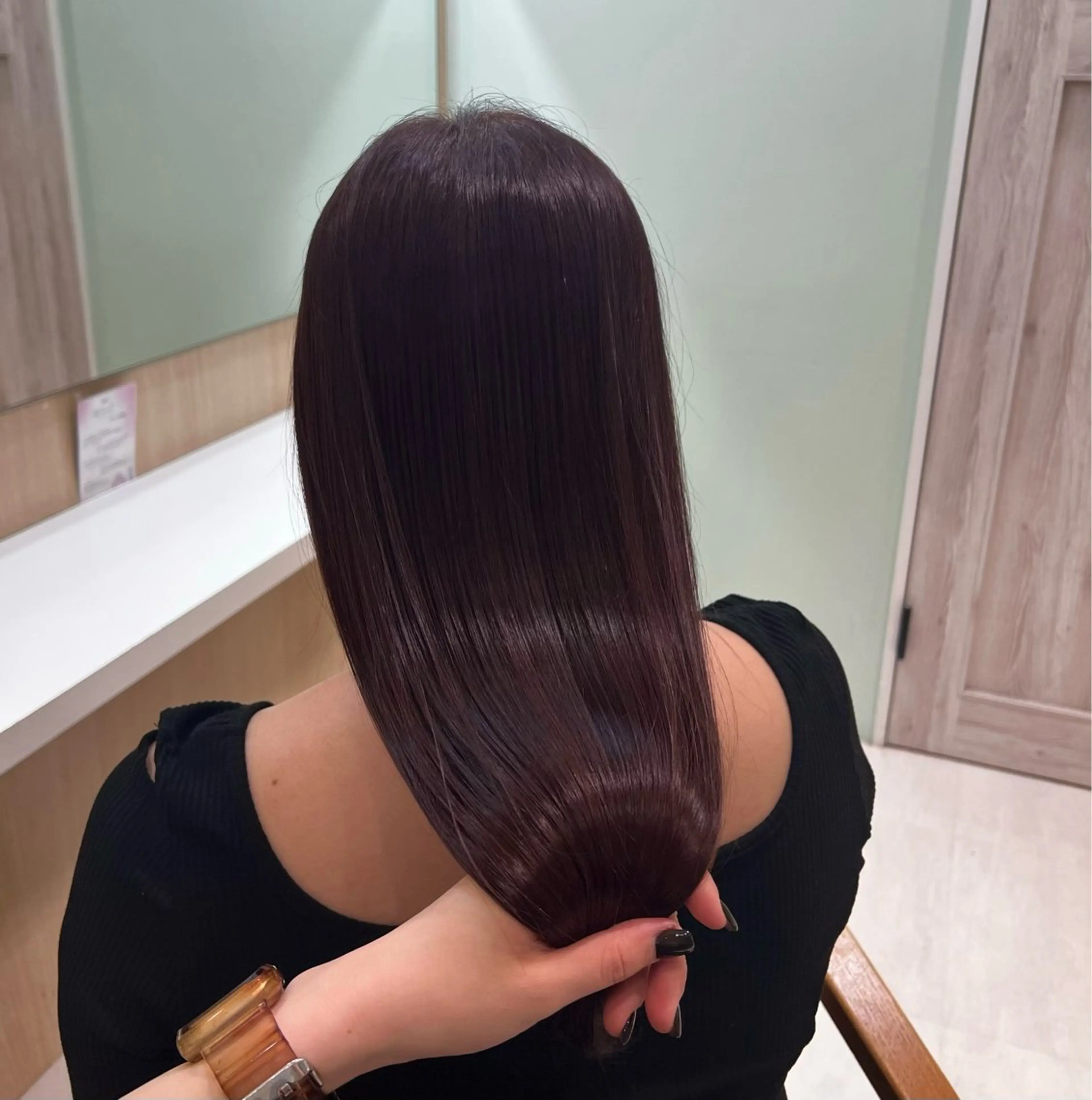 ロング カット ヘアカラー トリートメント ‪🤎艶感ベージュ/ ミルクティー‪🤎のヘアスタイル