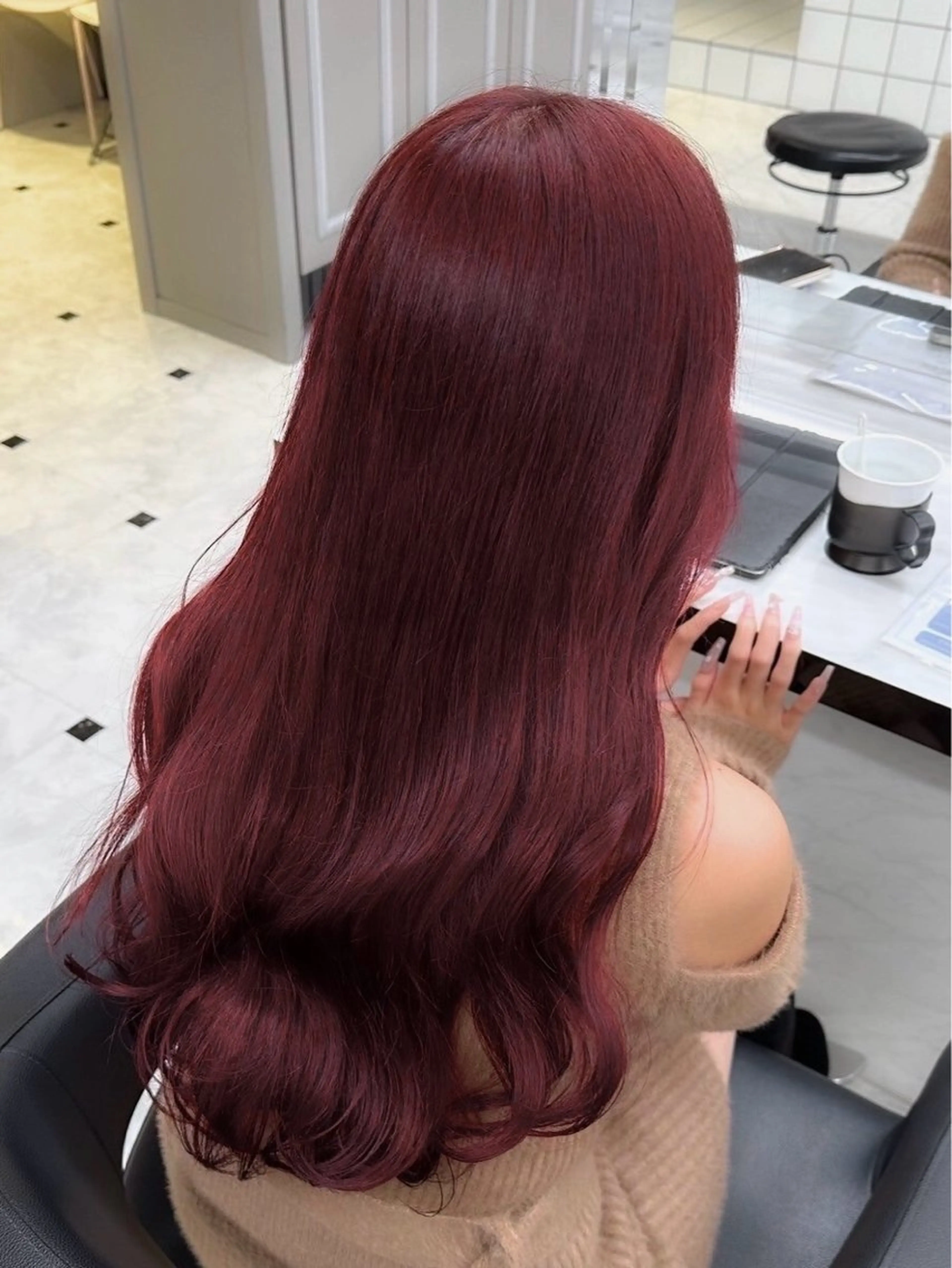 カラー 暖色メンズレディース 🍓優 音のヘアスタイル