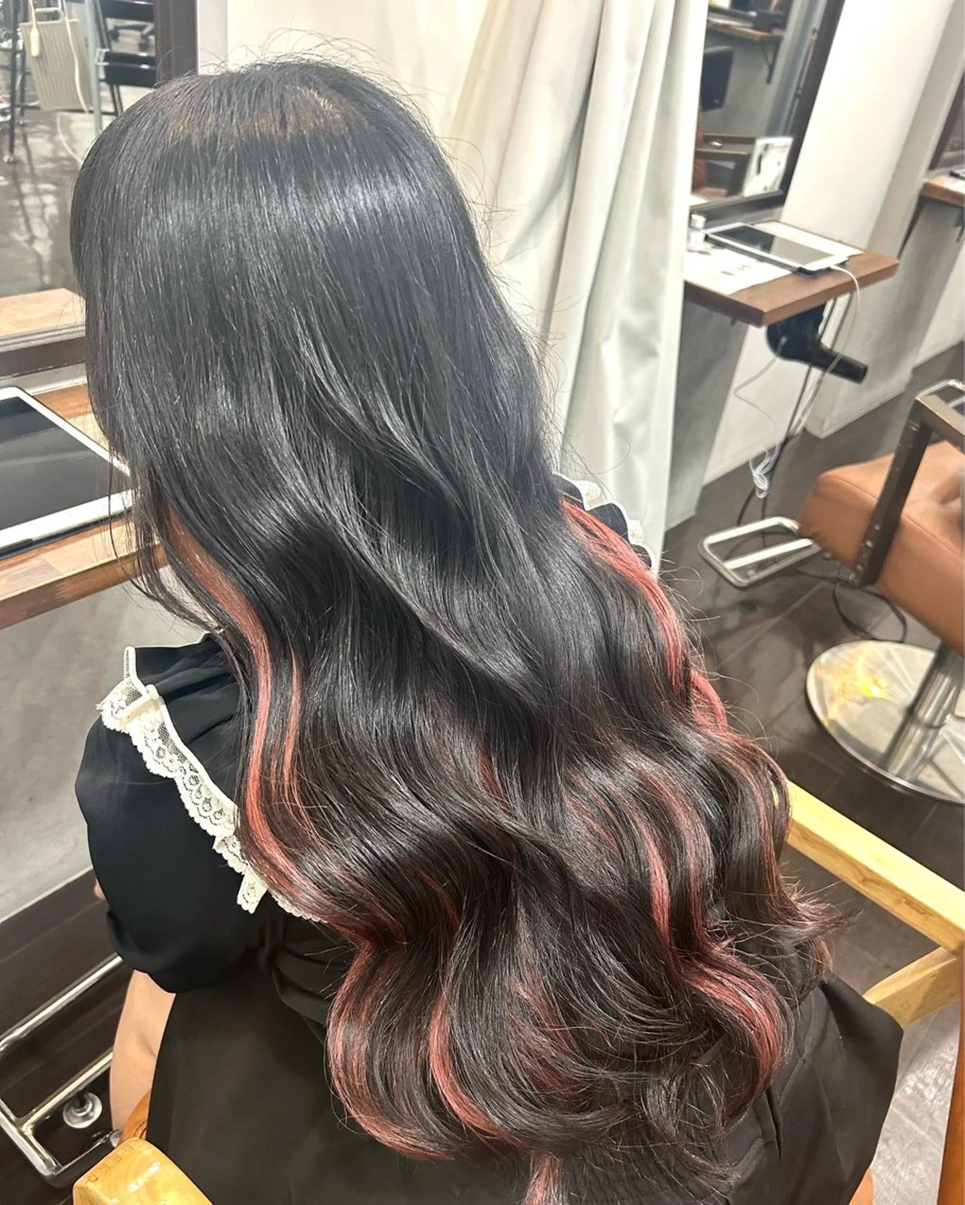 ロング カラー 透明感カラー ピンクカラー トリートメント 🍒ᩚ名駅/艶髪 縮毛矯正/あゆ🍒ᩚのヘアスタイル