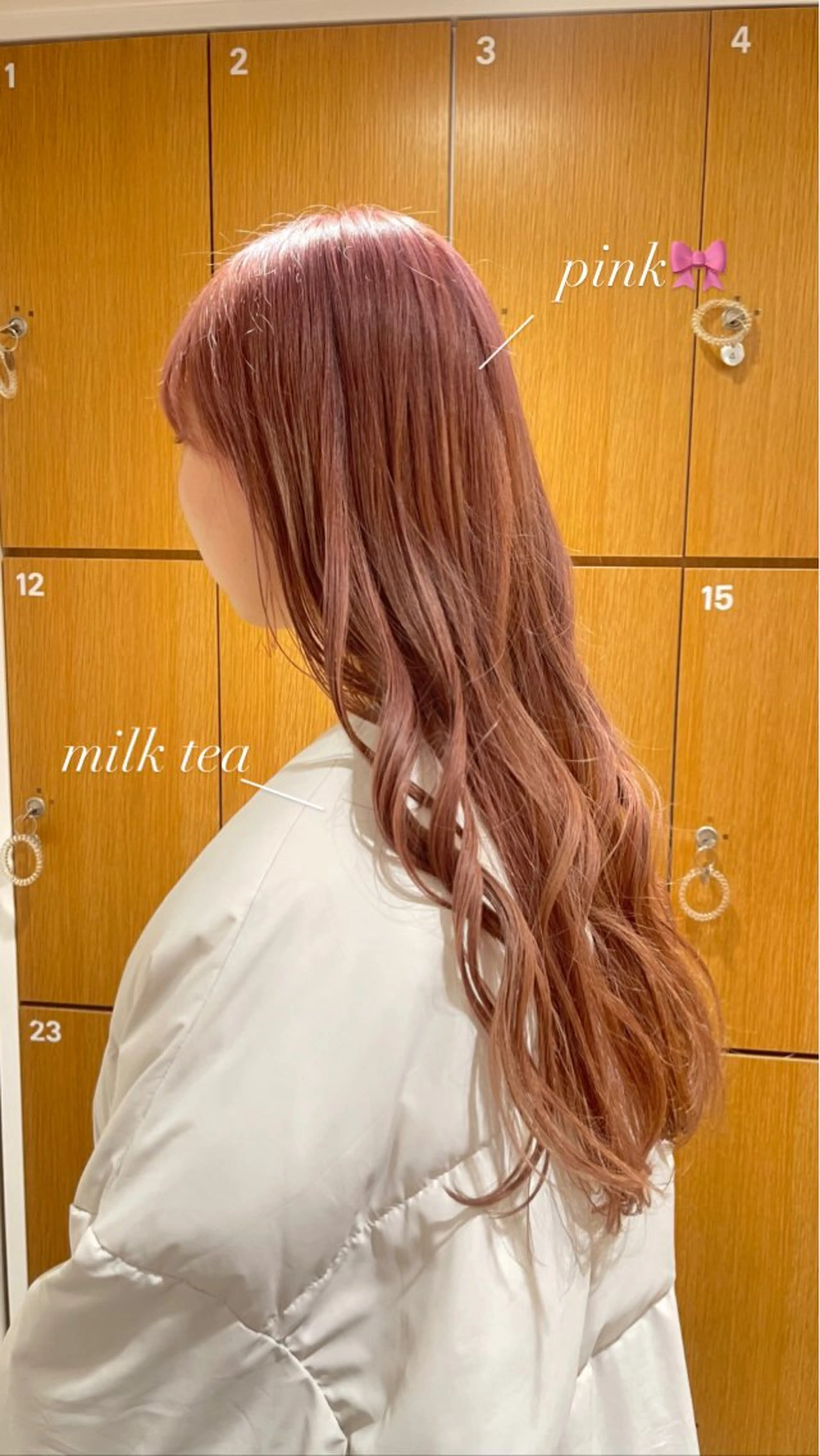 ロング カラー ベージュカラー ピンクカラー ピンクベージュ 🕊️fond. 仲里 美帆🍀のヘアスタイル