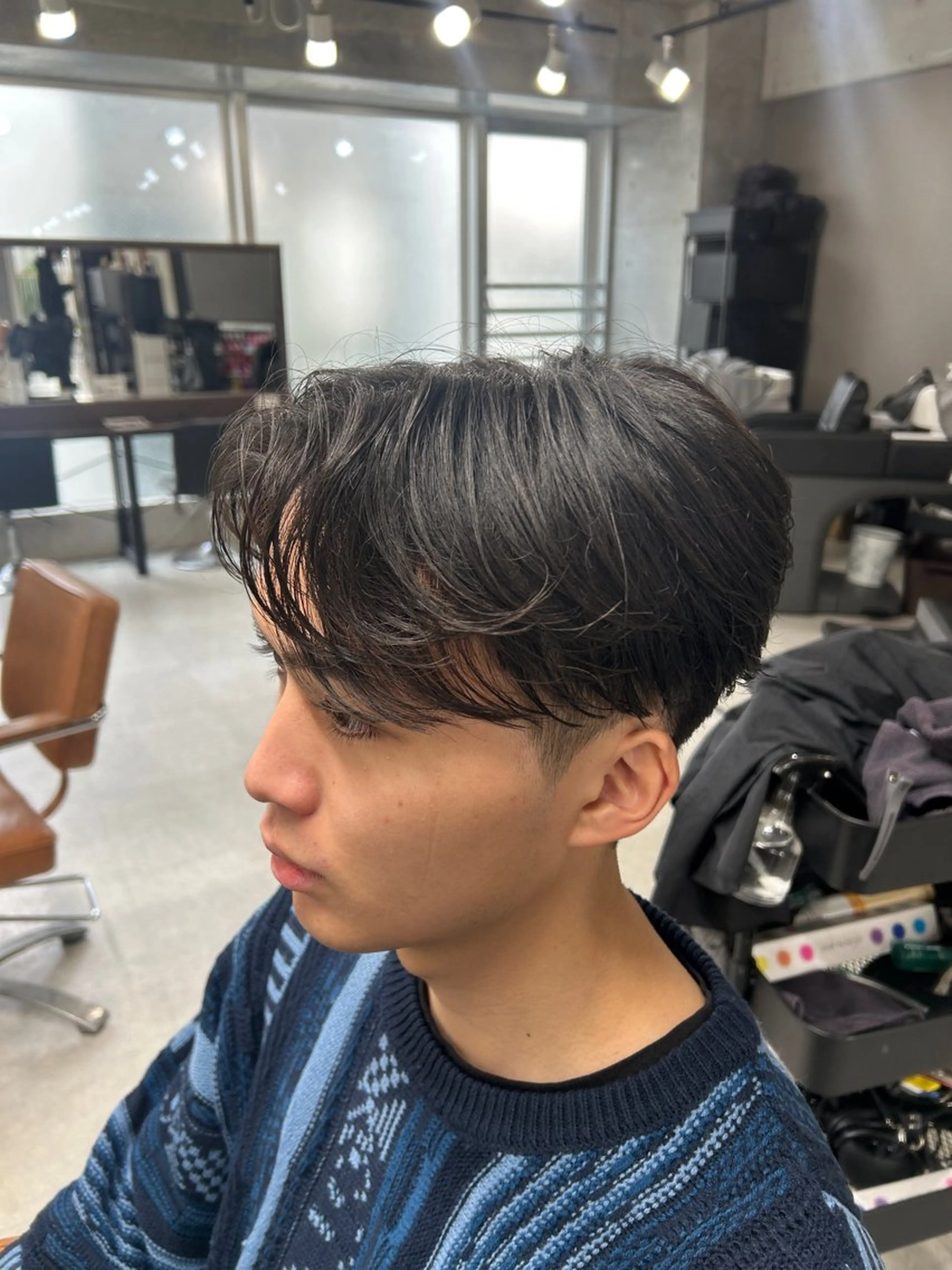 パーマ メンズ カット パーマ トリートメント ヘッドスパ ヘアセット カズキ🌼曲がる縮毛 ／くせ毛パーマのヘアスタイル