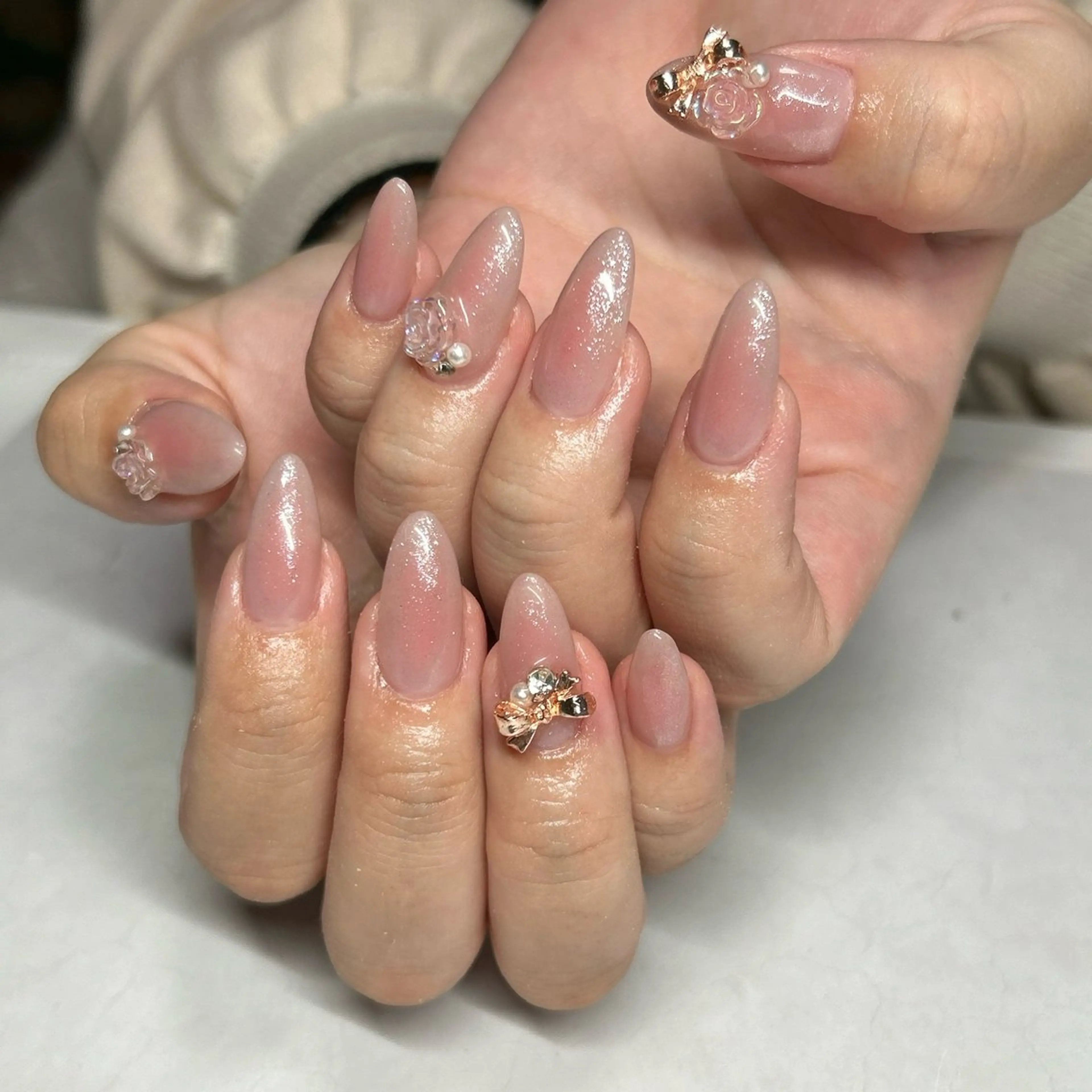 ネイル ハンドネイル JERRIE 　 韓国ネイル/自爪育成所属・✴︎JERRIE✴︎ 浮かない◎折れない◎のネイルデザイン