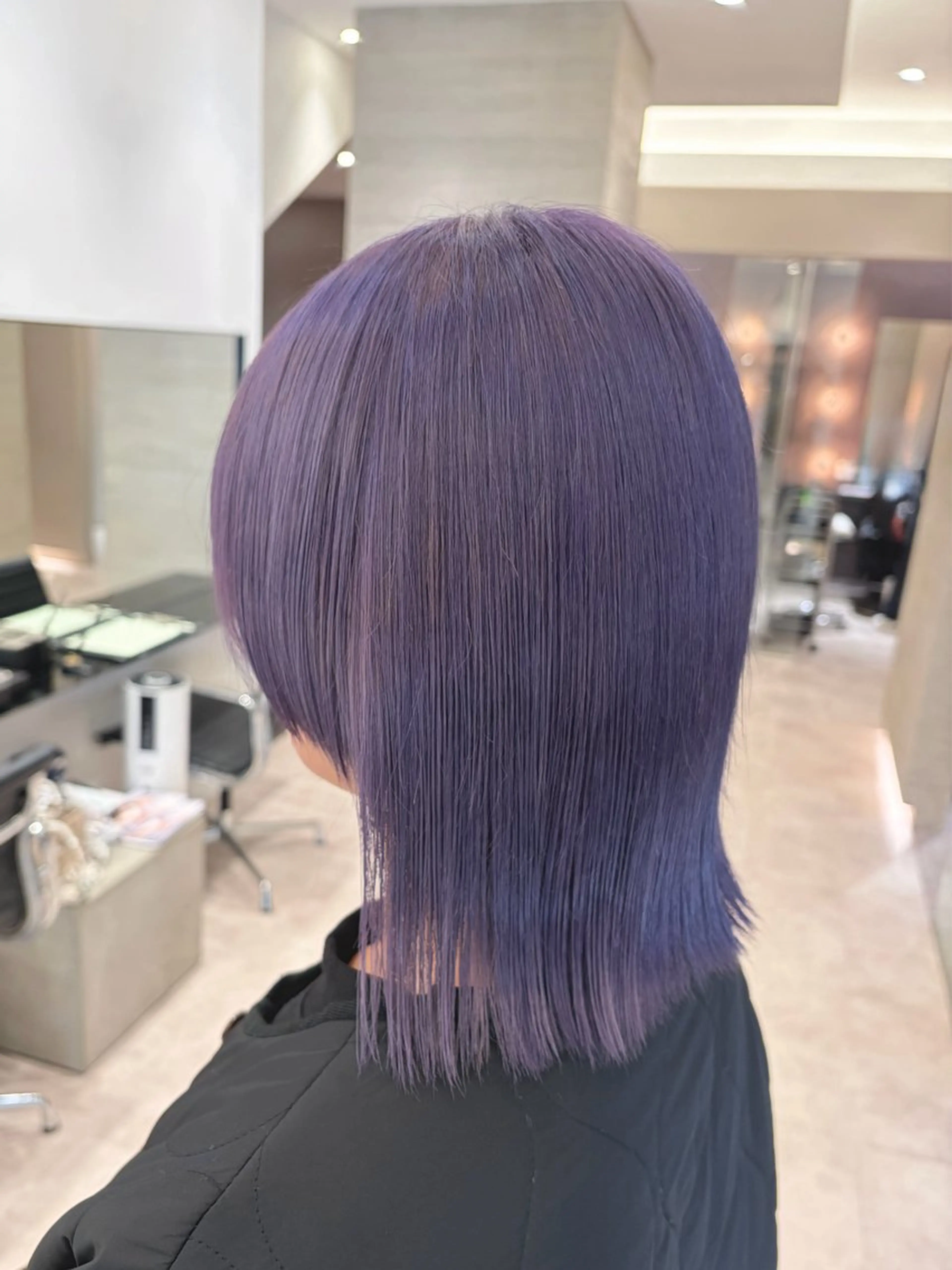 ミディアム カラー ヘアアレンジ メンズ パープルカラー NEST by chord所属・.⋆⟡💖 Marin💖⟡⋆.のヘアスタイル