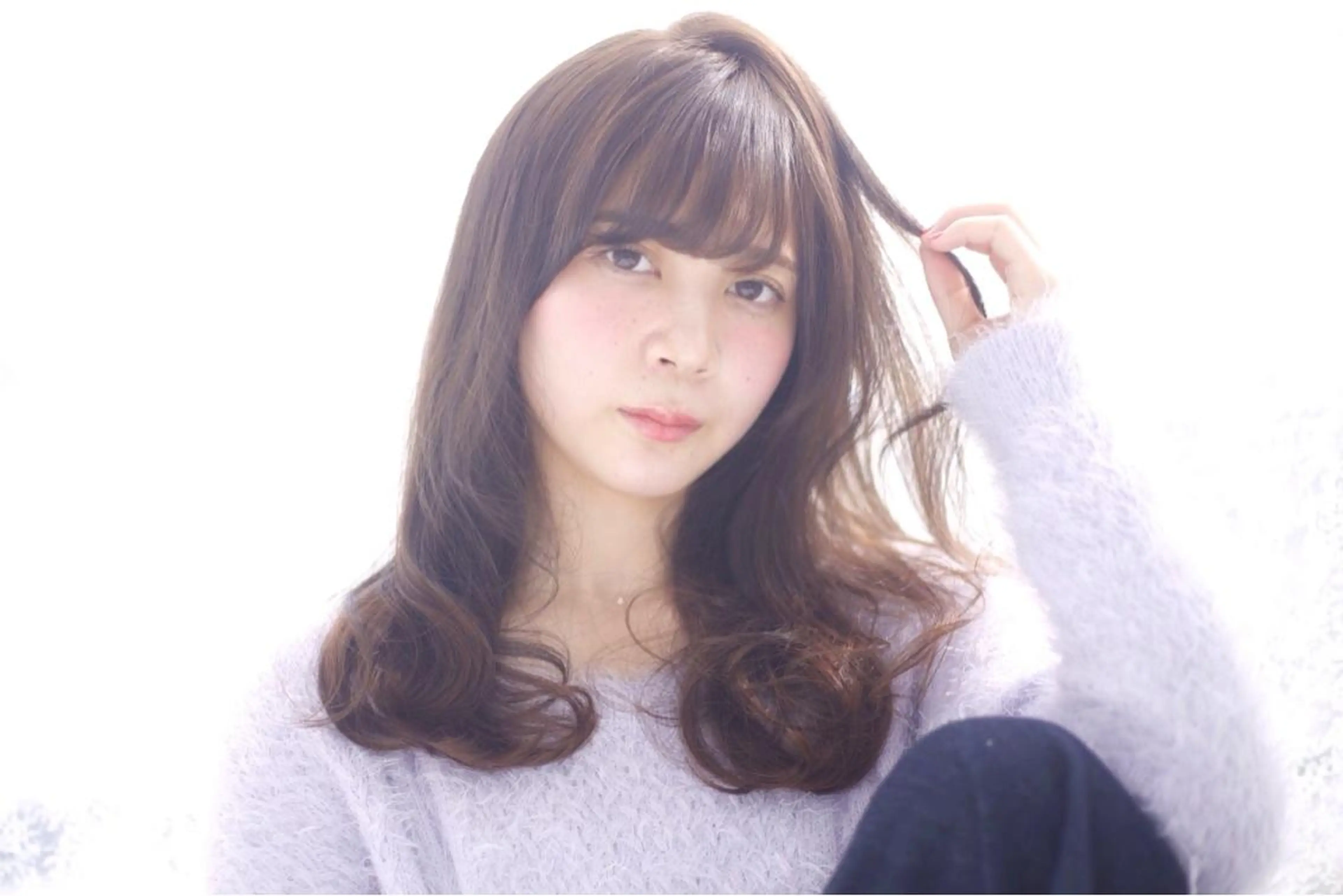 セミロング ロング カラー パーマ Re:ta Hair 飯田淳平のヘアスタイル
