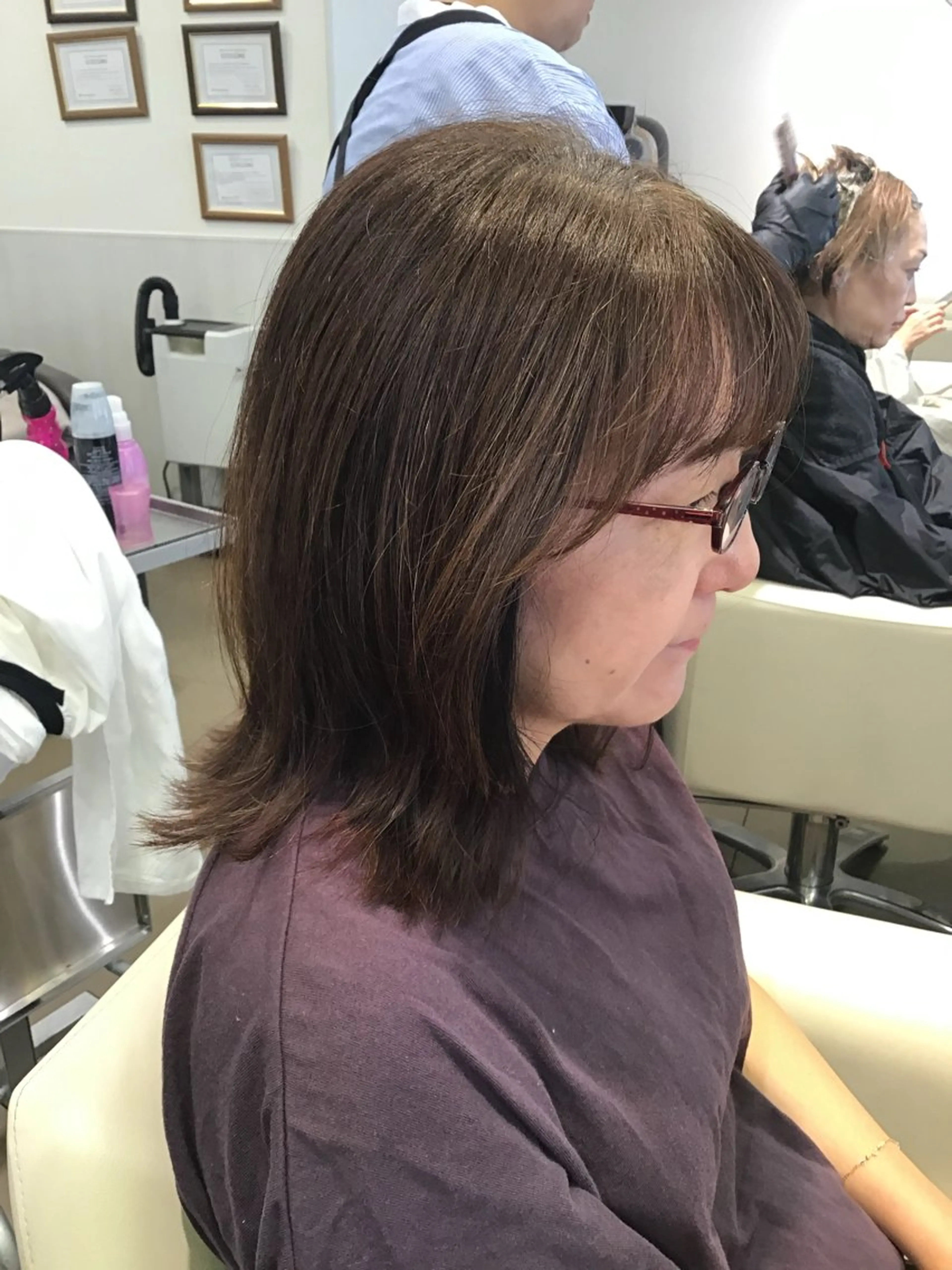 セミロング 似合わせカット 外ハネヘア jouir武蔵村山店所属・堀平 由紀のヘアスタイル