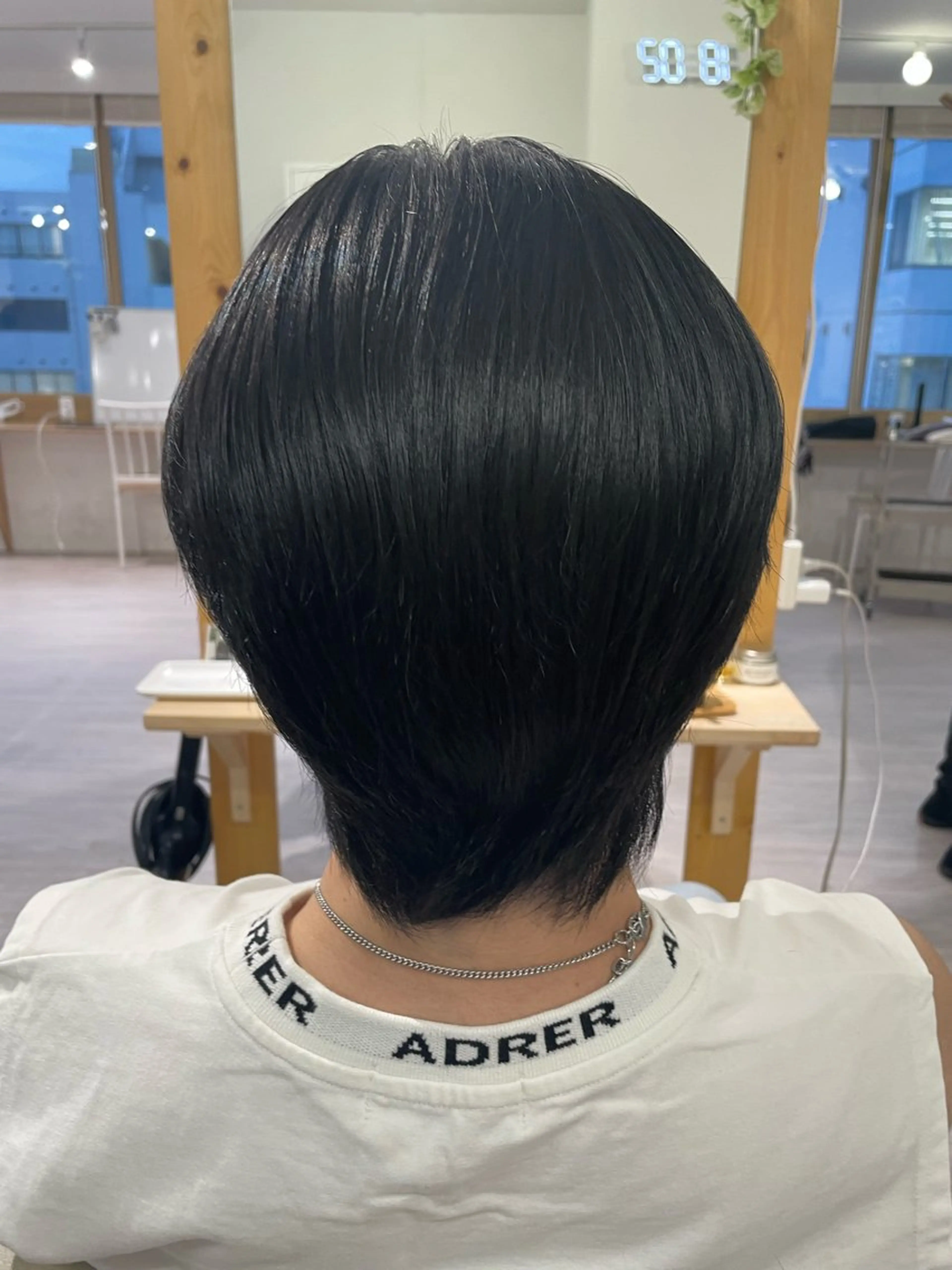 カラー 黒髪 ブルーカラー ブルーブラック 透明感🫧ナチュラル 🍀りんたろうのヘアスタイル