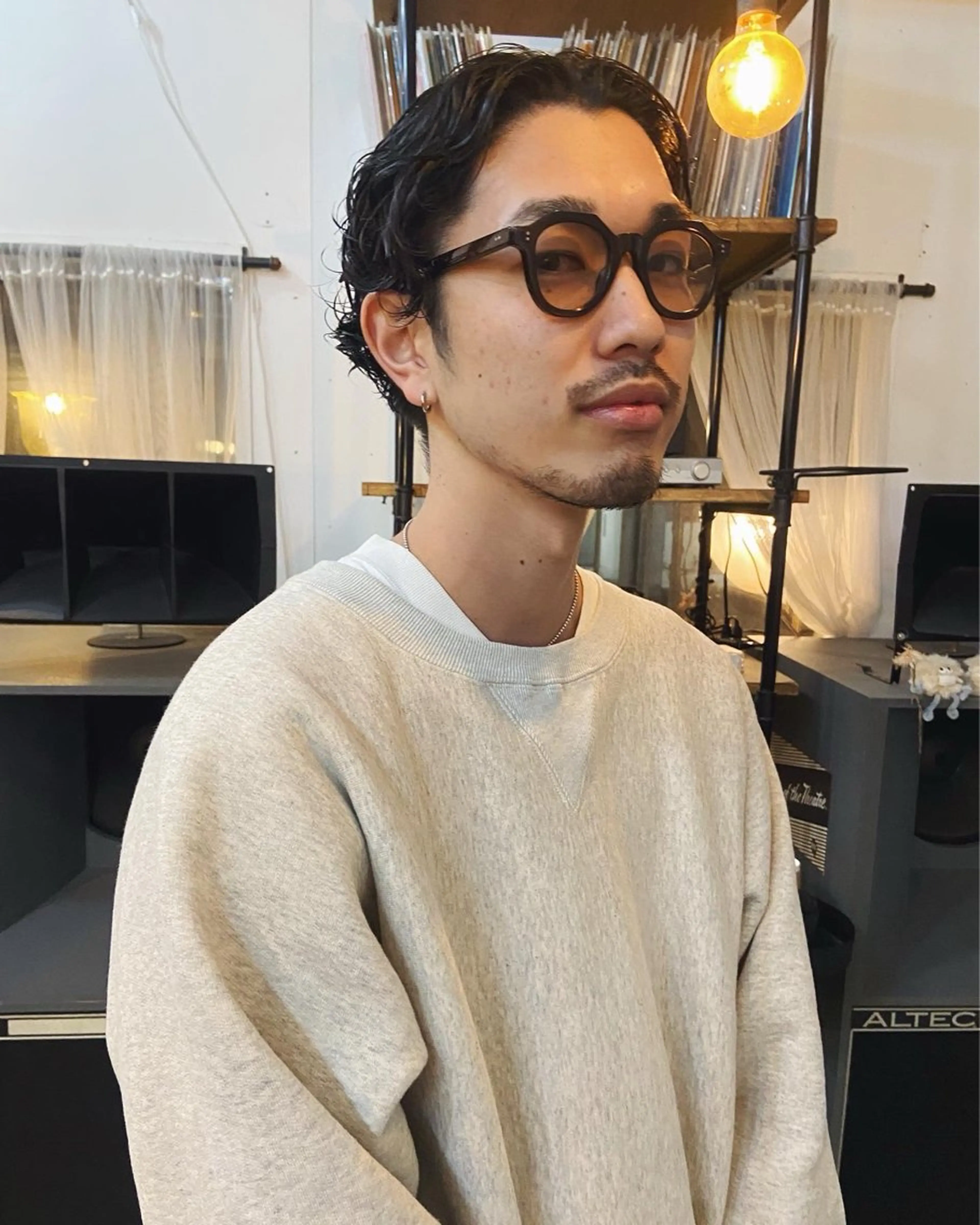 ミディアム パーマ メンズ DIXBON所属・メンズパーマ ナカムラヒロトのヘアスタイル