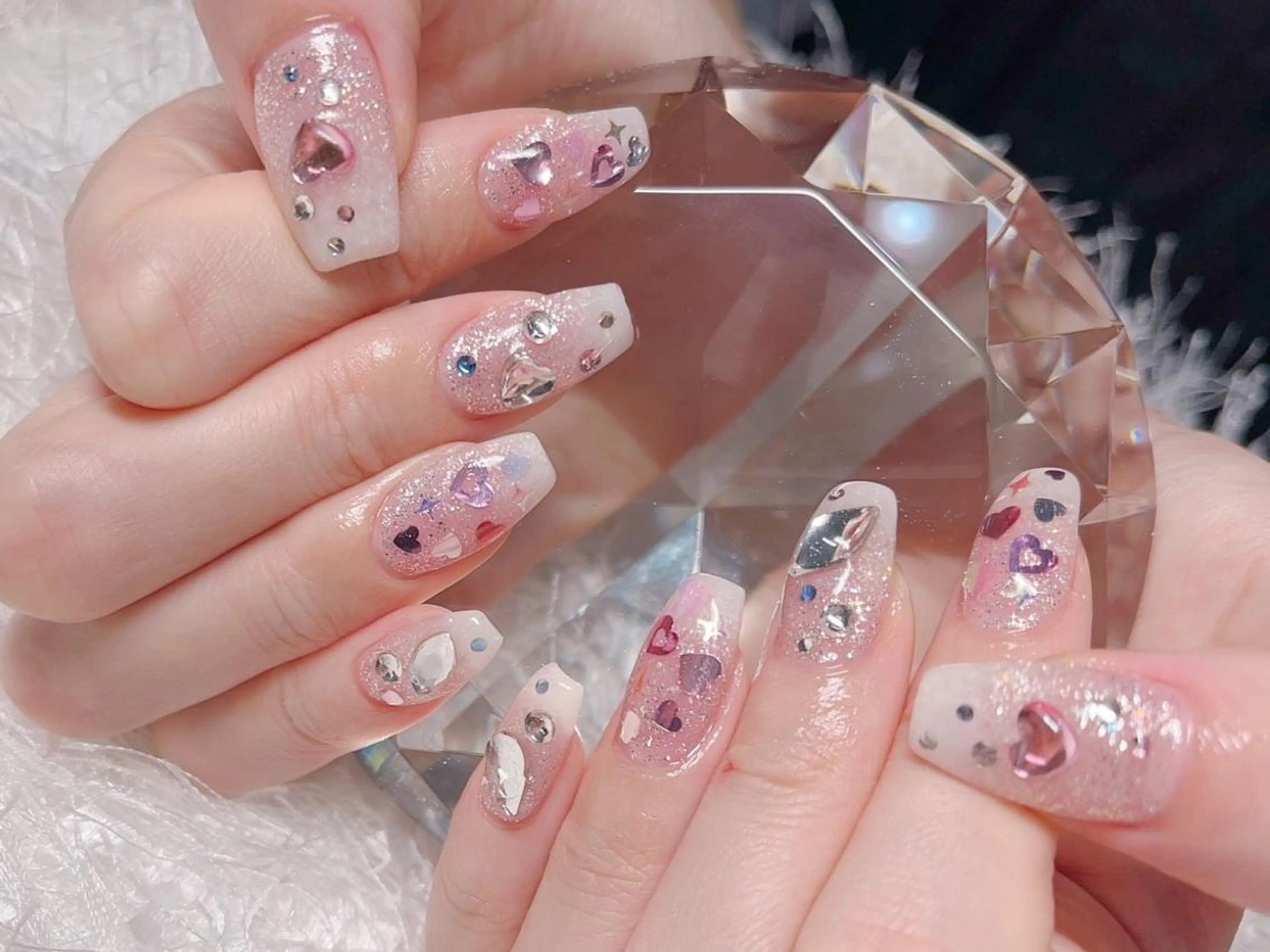 ネイル 長さ出し フレンチネイル ジェルネイル グラデーション 韓国ネイル ハンドネイル Nail&eye Belire 新宿のネイルデザイン