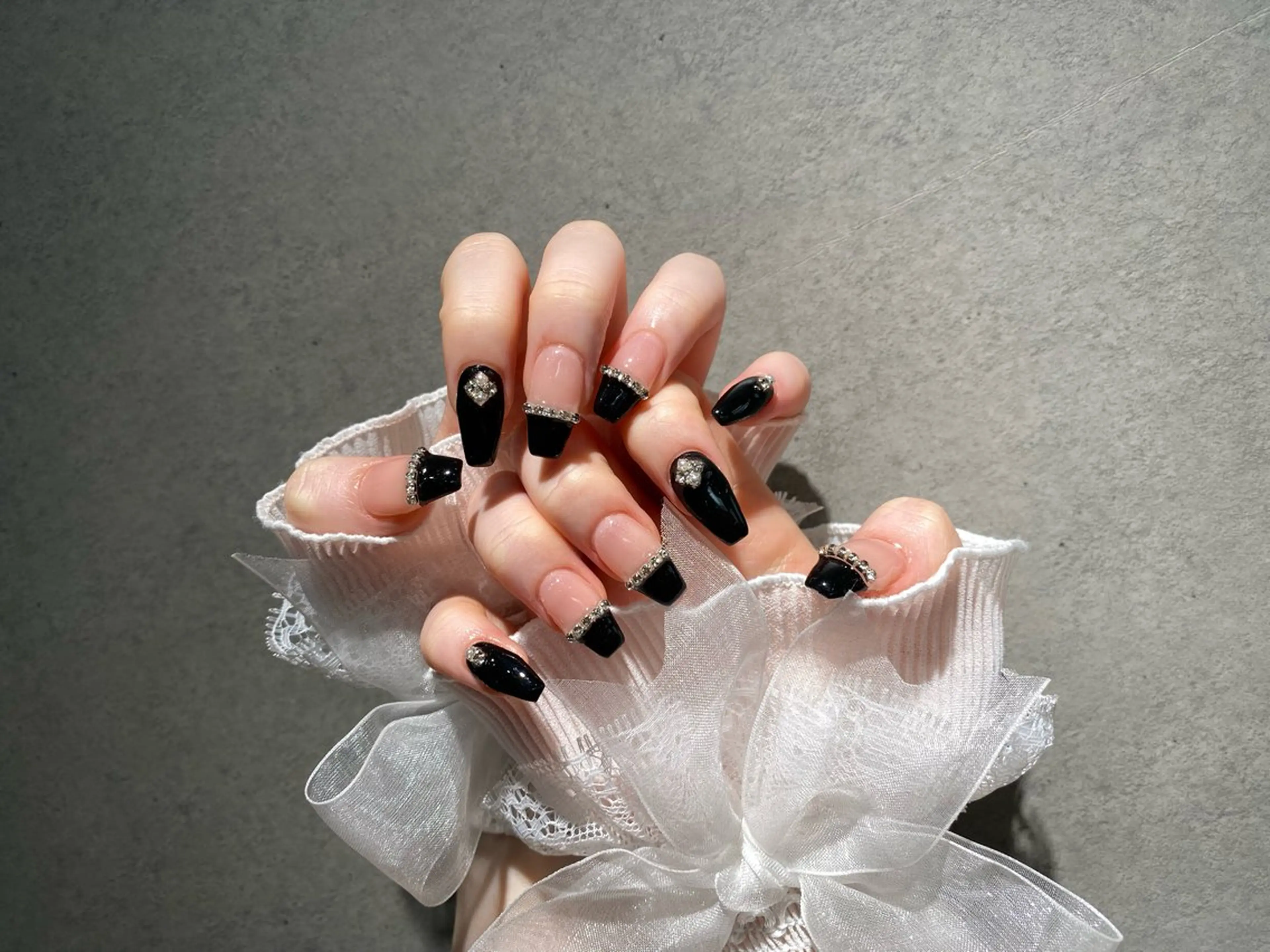 ネイル I-nailロング /ワンホン/キラキラのネイルデザイン