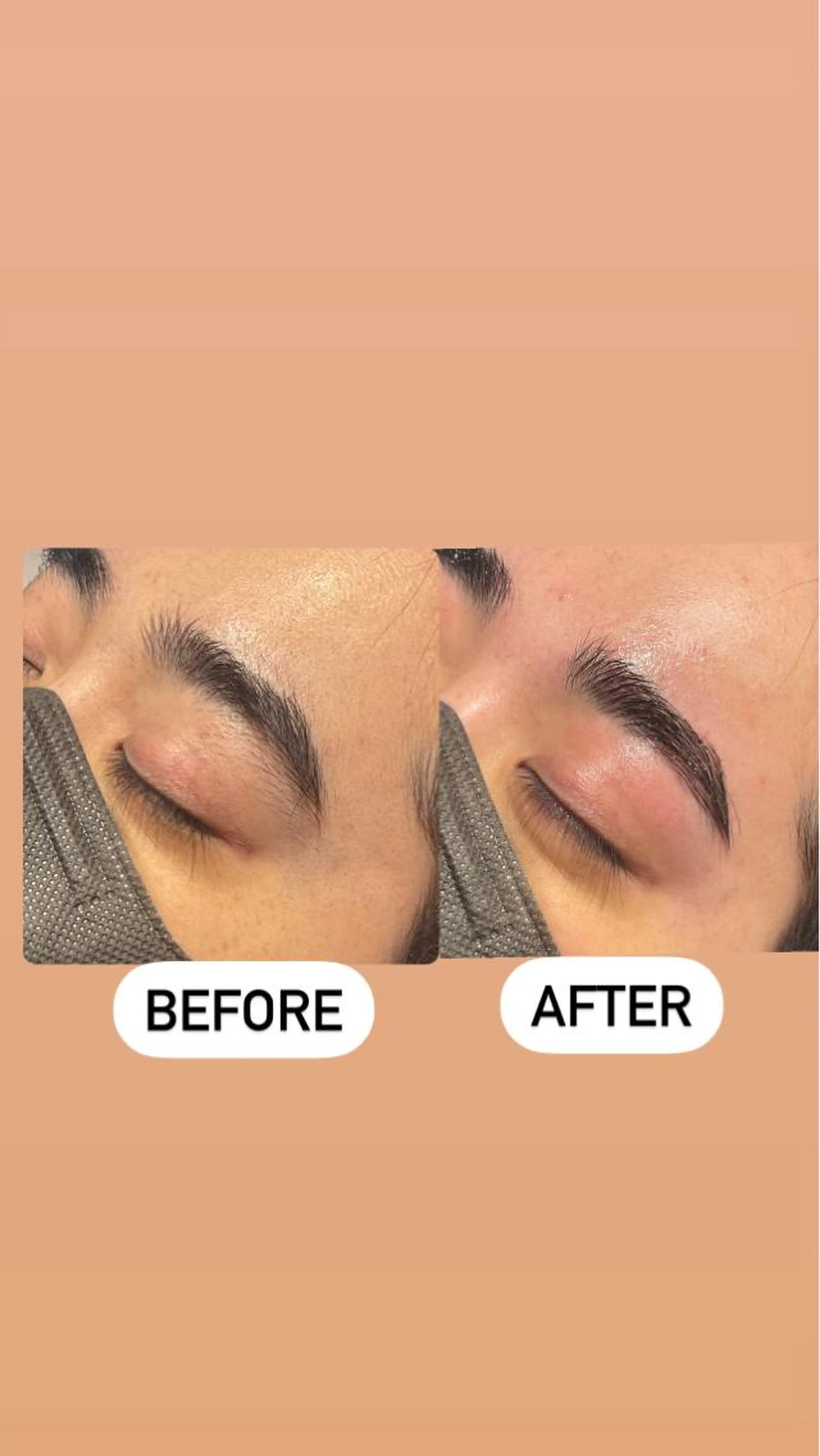 ✨メンズ初心者大歓迎✨眉毛アイブロウ　アイブロウワックス 美眉WAX脱毛　🌸顔骨格診断付き ￥3500の写真