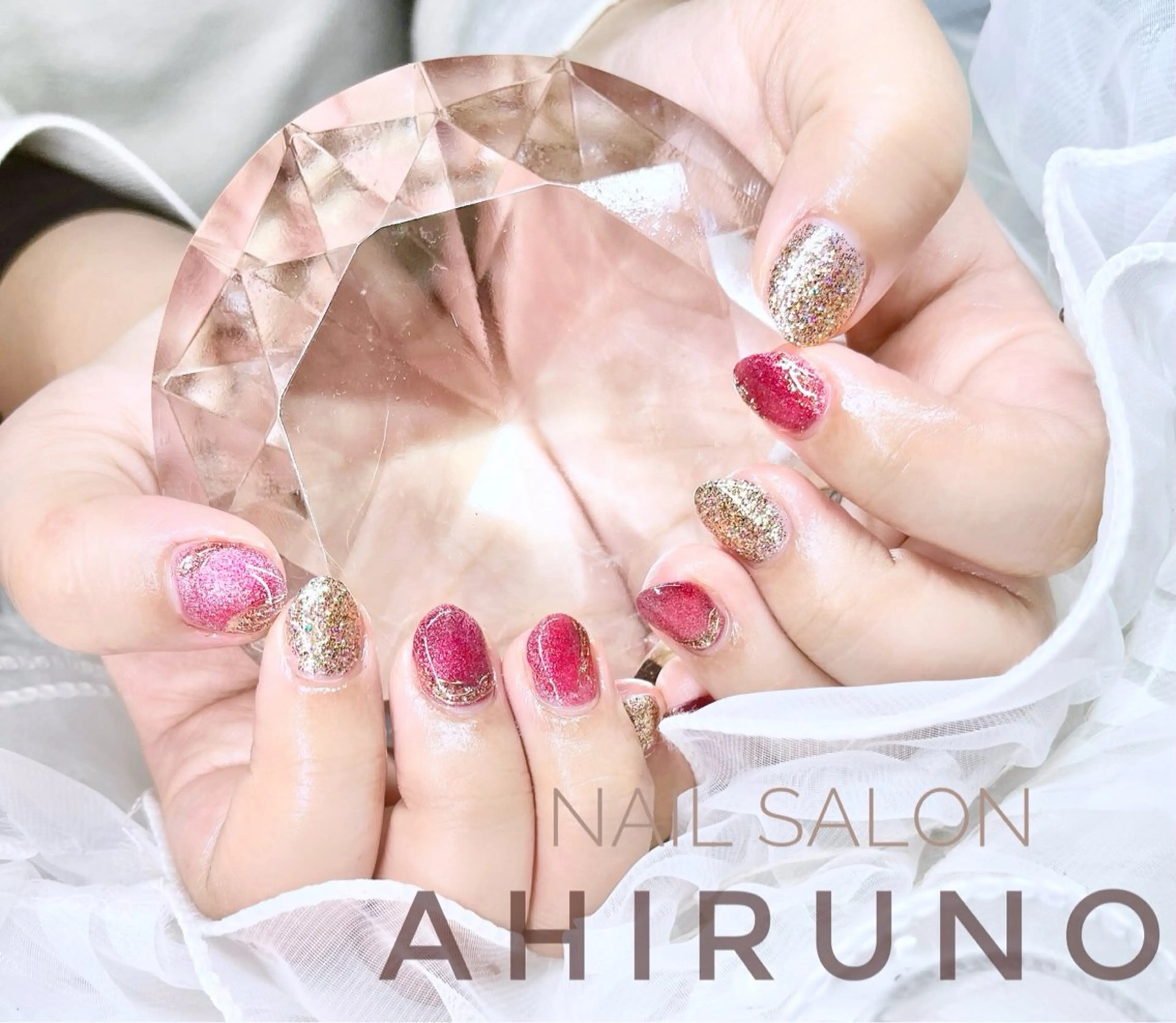 ネイル ゴールド キラキラネイル ラメ(グリッター) マグネットネイル ミラーネイル ハンドネイル ａｈｉｒｕｎｏ ✿ ｙｕiのネイルデザイン