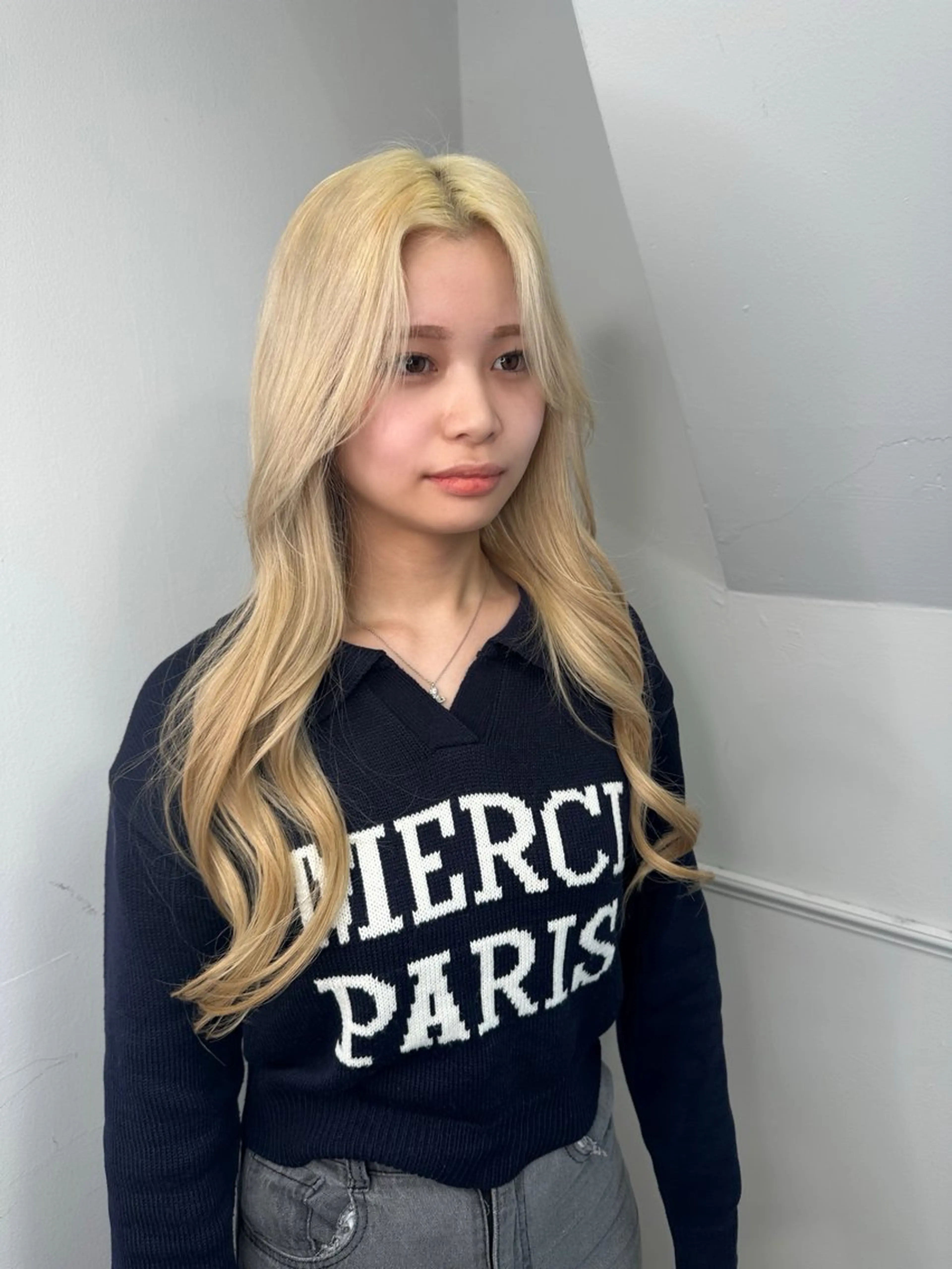 セミロング ケアカラー ボブ 髪質改善 韓国風ヘア レイヤーカット ヘアカラー トリートメント 艶髪カラー/レイヤ ー支持No.1renのヘアスタイル