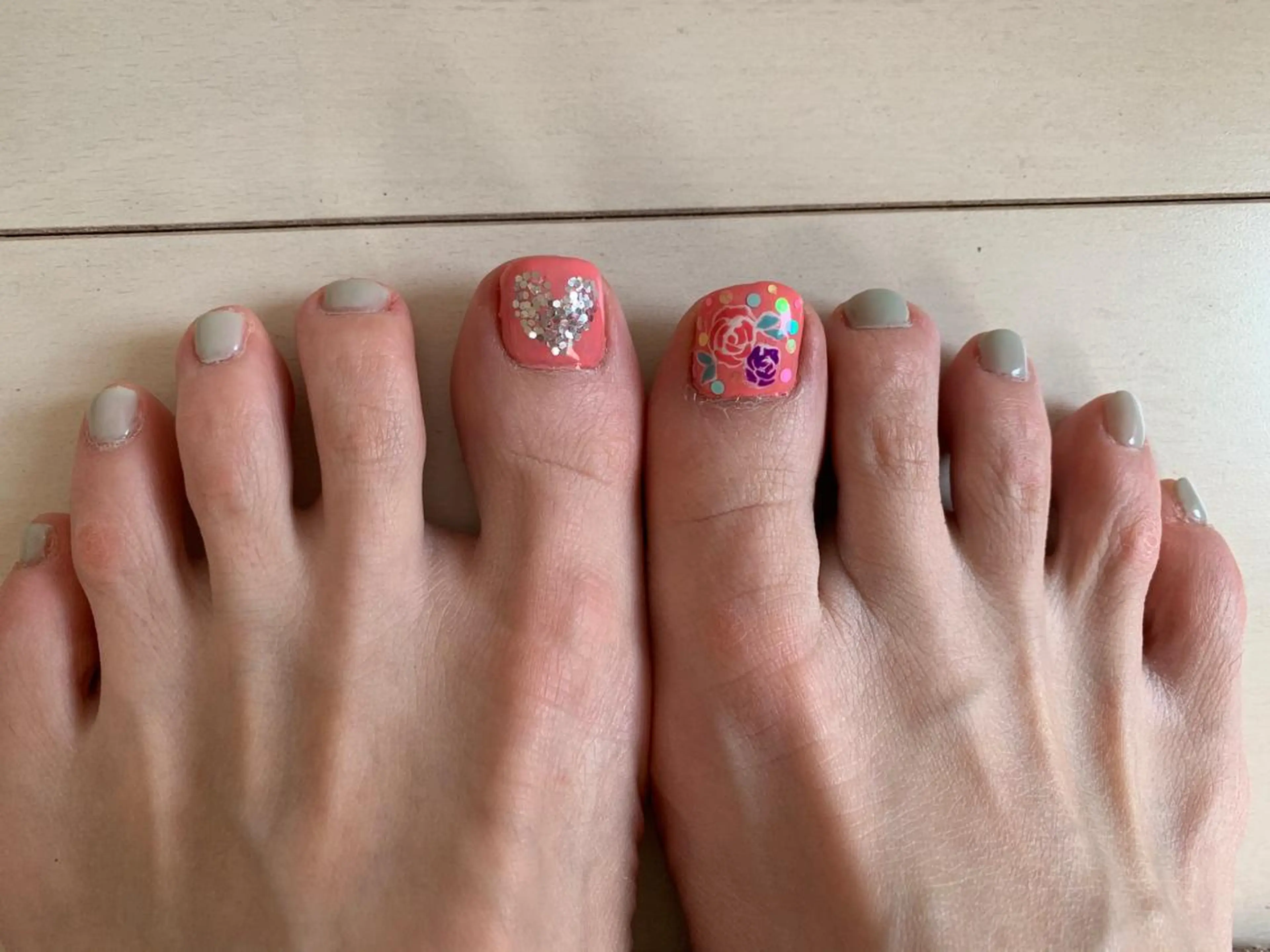 ネイル フットネイル ピンク noheanail YONEDAのネイルデザイン