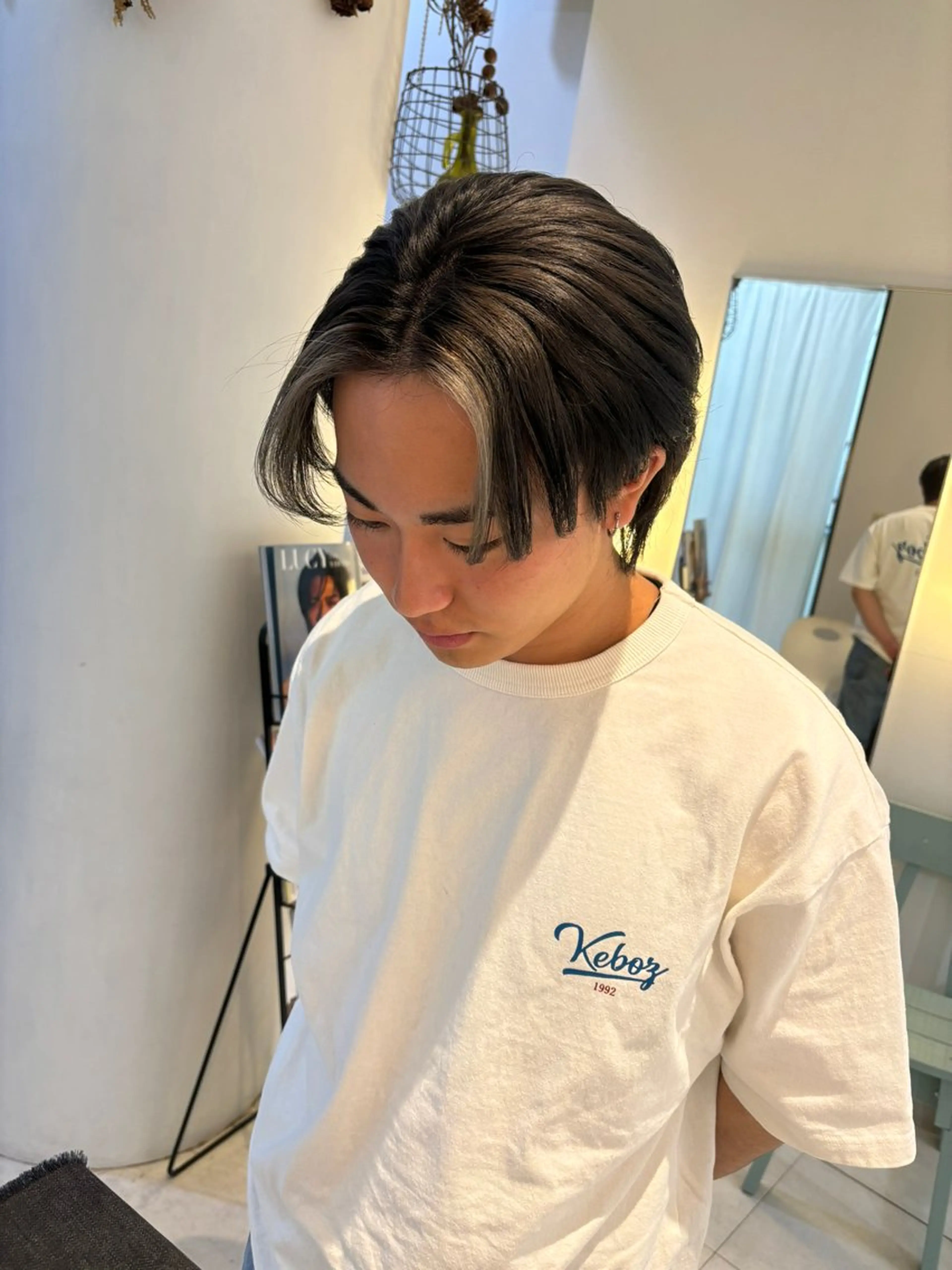 ショート カラー メンズ ミストバング  フェイスフレーミング カット ヘアカラー トリートメント くさかみさき🌼暖色 /耳つぼ/オタク🌼のヘアスタイル