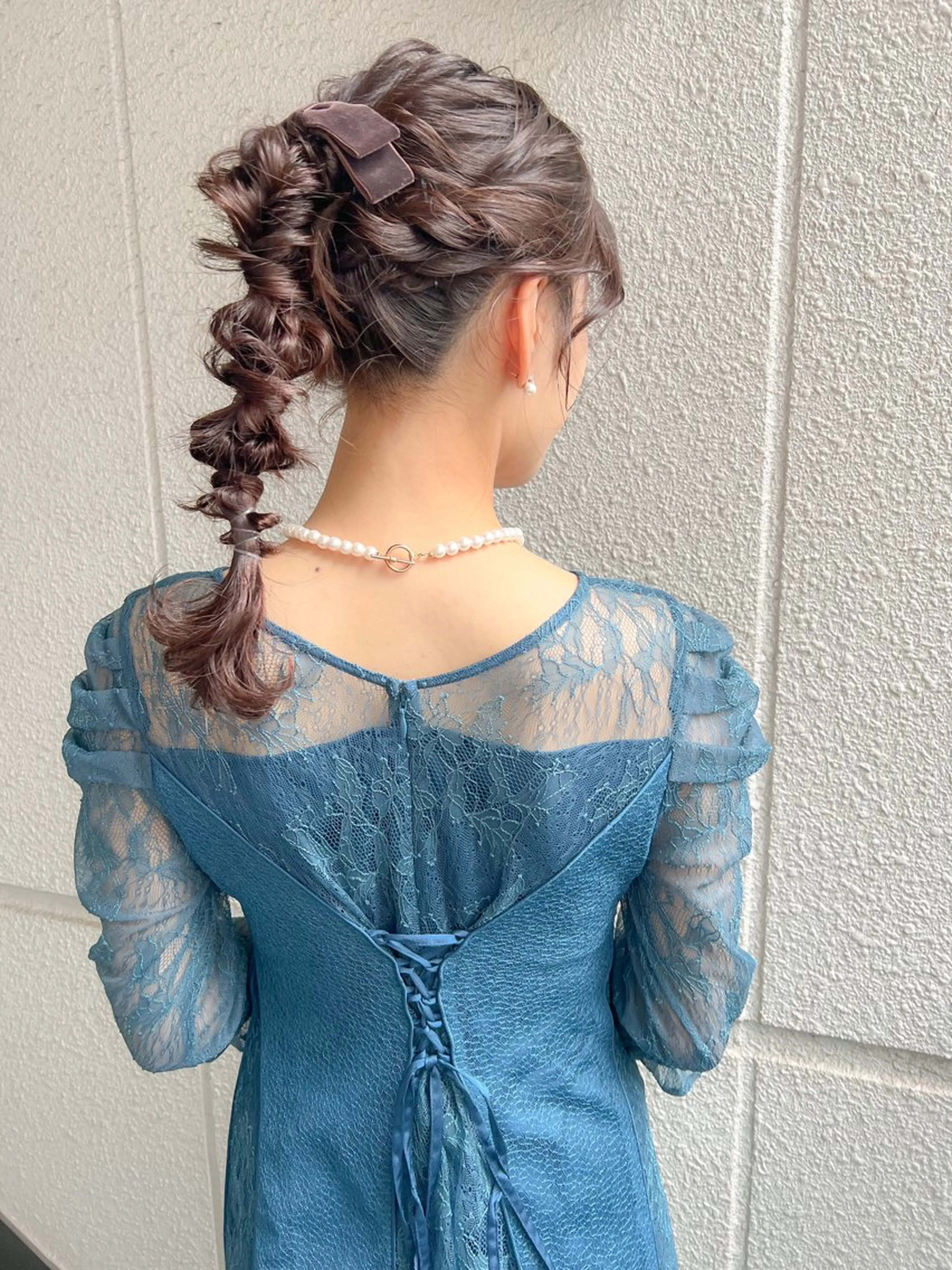 セミロング ヘアアレンジ ヘアセット カラーパティシエ facce🌼ikoのヘアスタイル