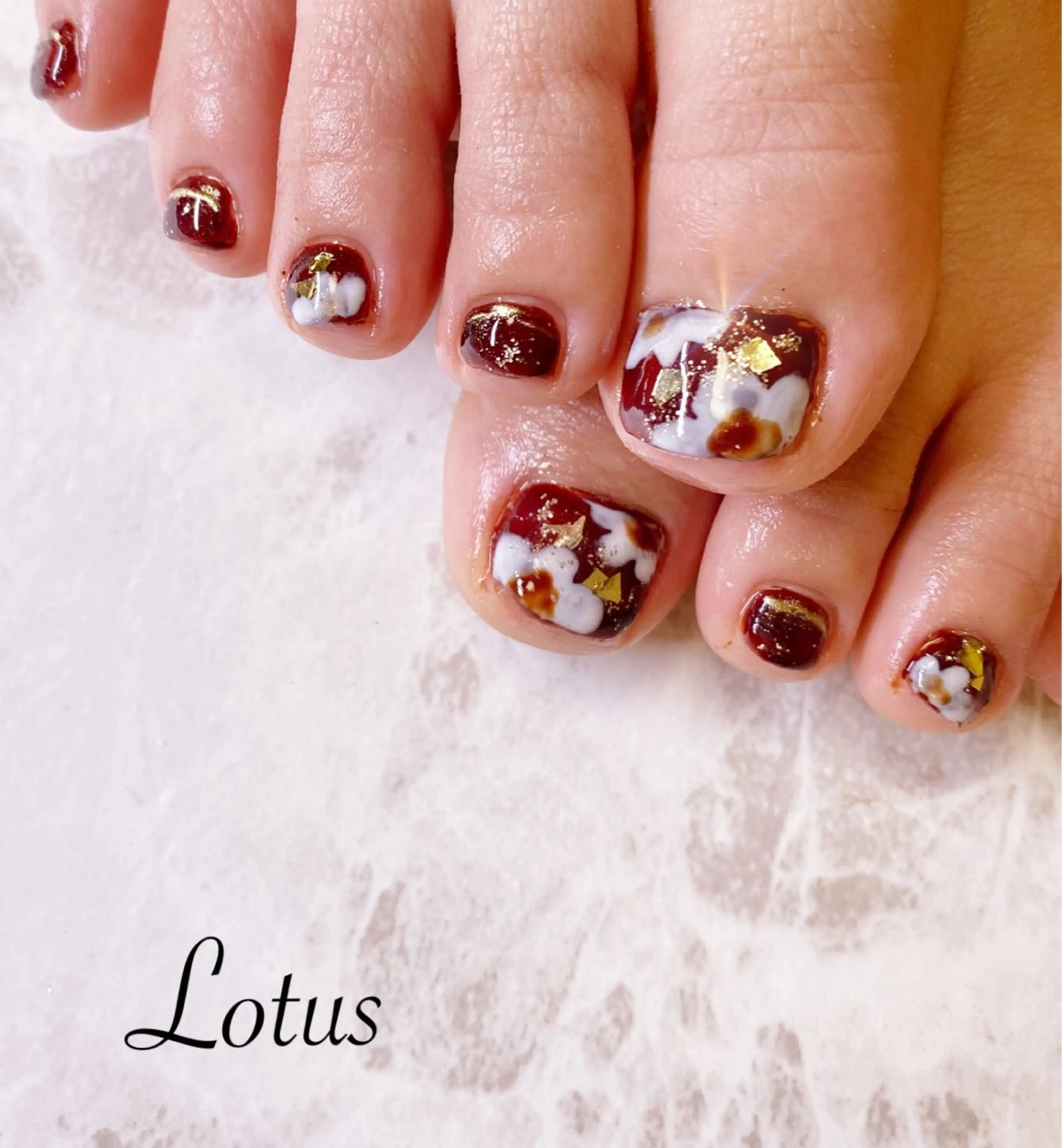 ネイル フットネイル ネイル＆脱毛 Lotus🌸のネイルデザイン