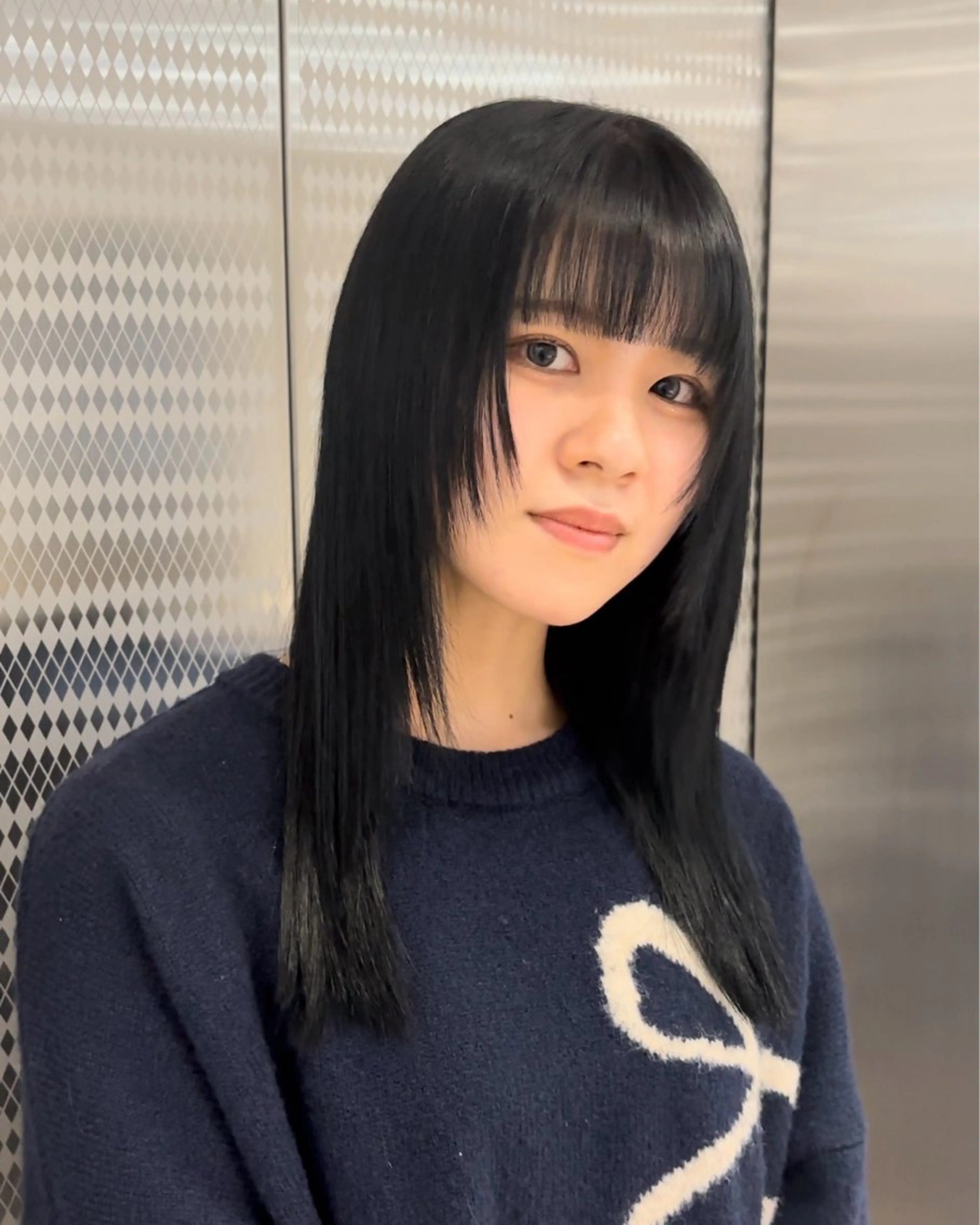 ミディアム カラー ブルーカラー 髪質改善 カット ヘアカラー トリートメント CHAINON×FeM#所属・名駅/sHiHo/透 明感カラー✨🎀/のヘアスタイル