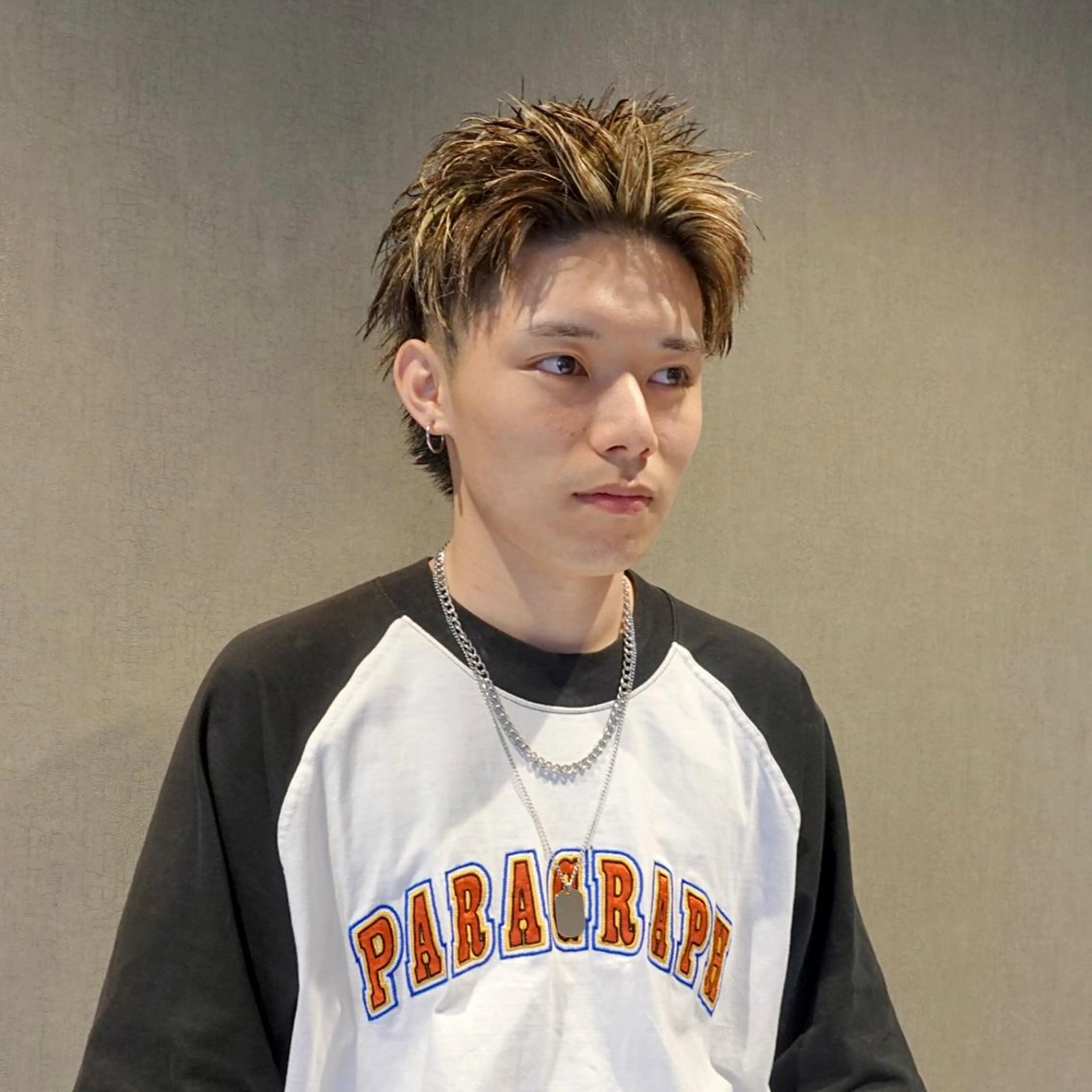 メンズ メンズハイライト スパイキーショート ヨシカワ タツキのヘアスタイル