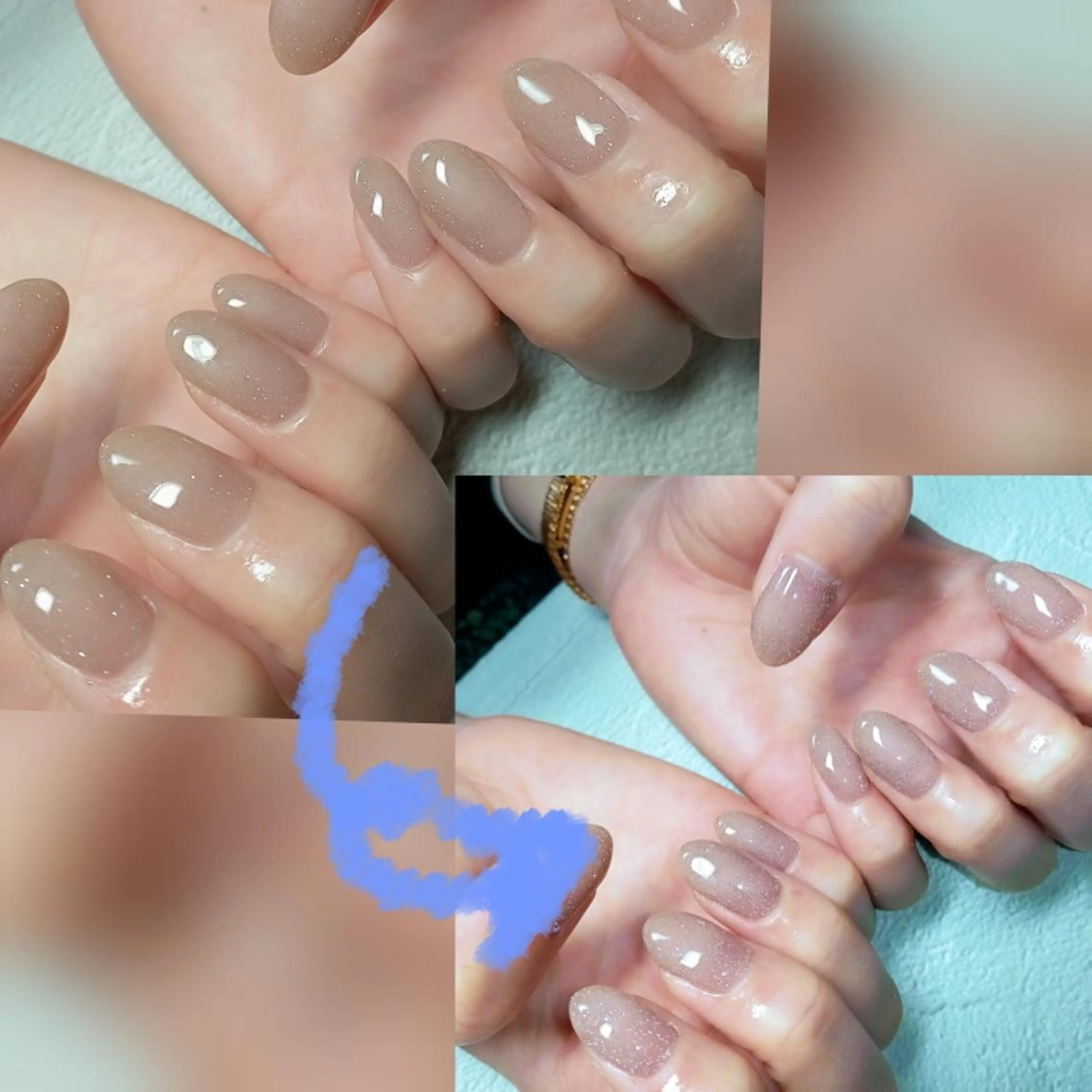 ネイル ドット フラッシュネイル フレンチネイル キラキラネイル マグネットネイル ハンドネイル flure de neige yukiのネイルデザイン