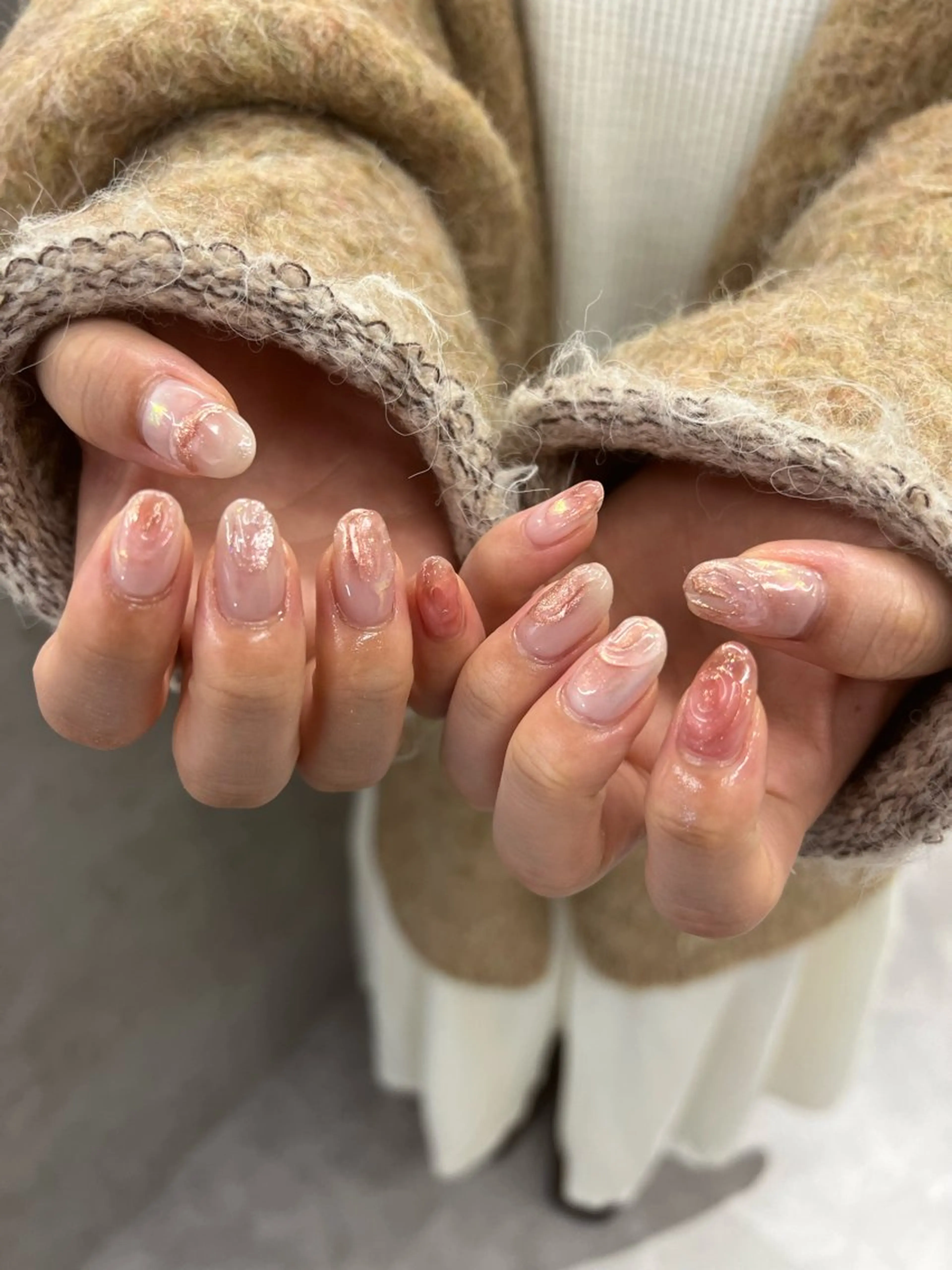 ネイル ジェルネイル 韓国ネイル ニュアンスネイル パラジェル ピンク Bana_ Nailのその他イメージ