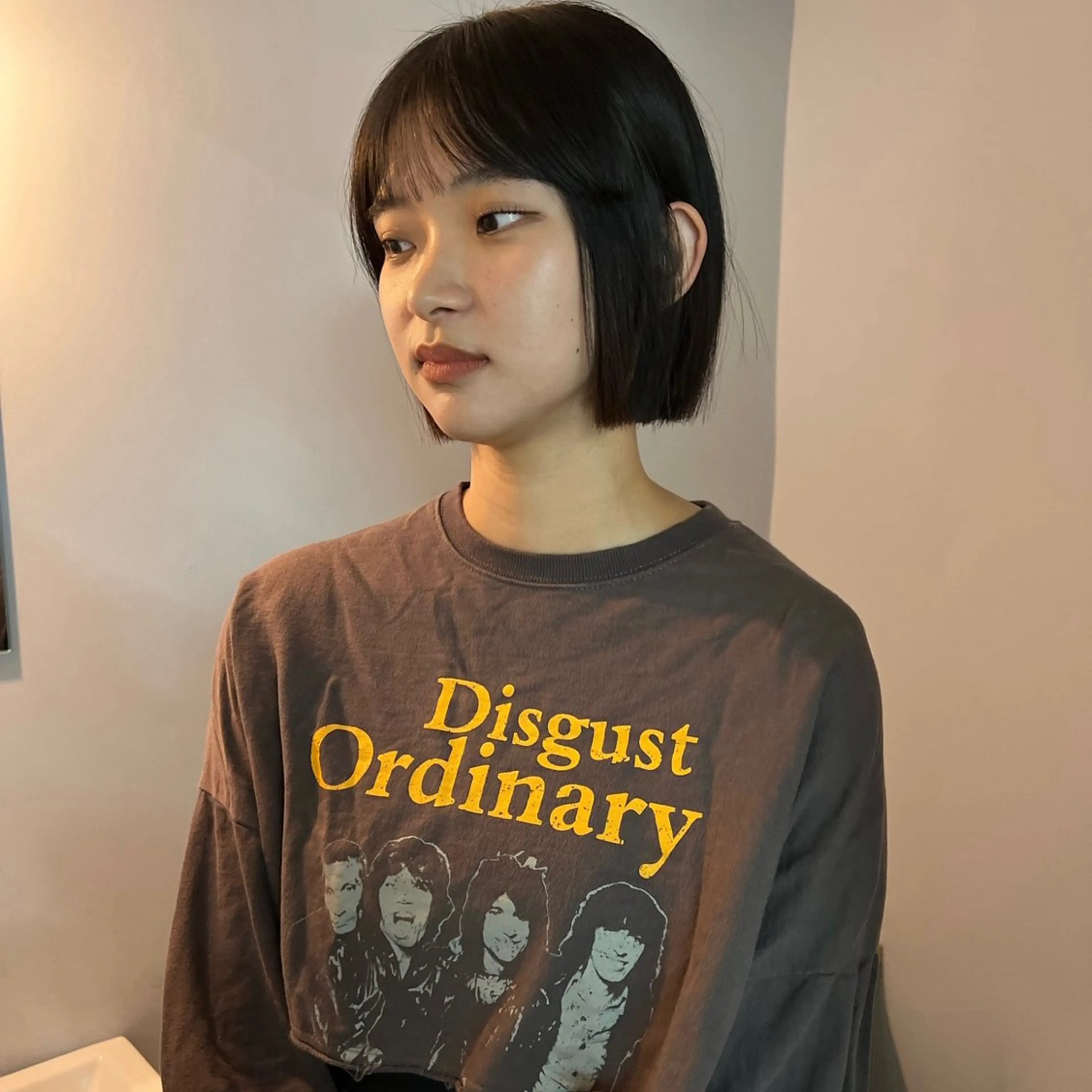 ミディアム ボブ 舟橋耀/ブリーチカラ ー/レイヤーカットのヘアスタイル