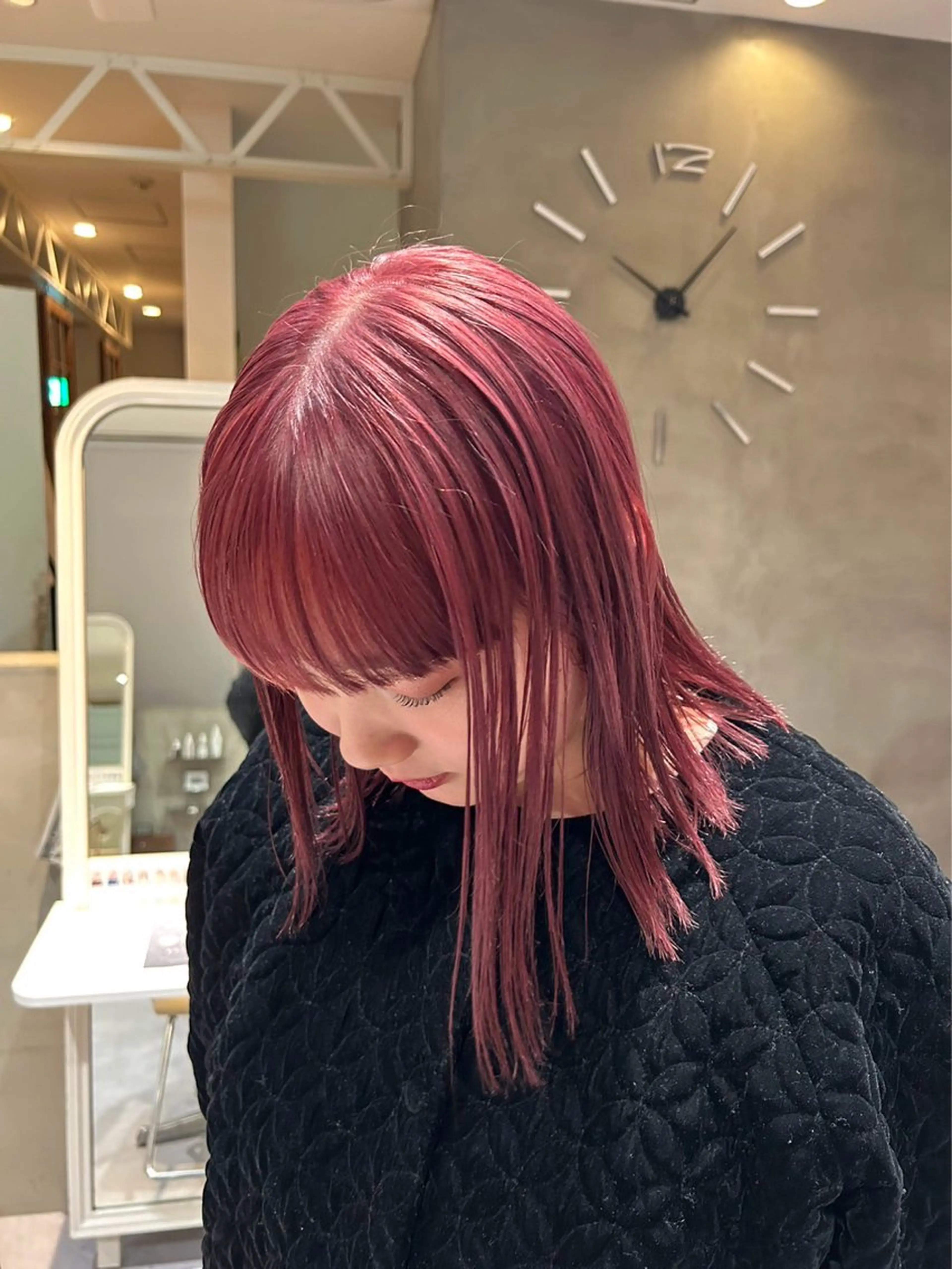 ミディアム ヘアカラー ✨ツヤ髪ストレート /りん✨のヘアスタイル