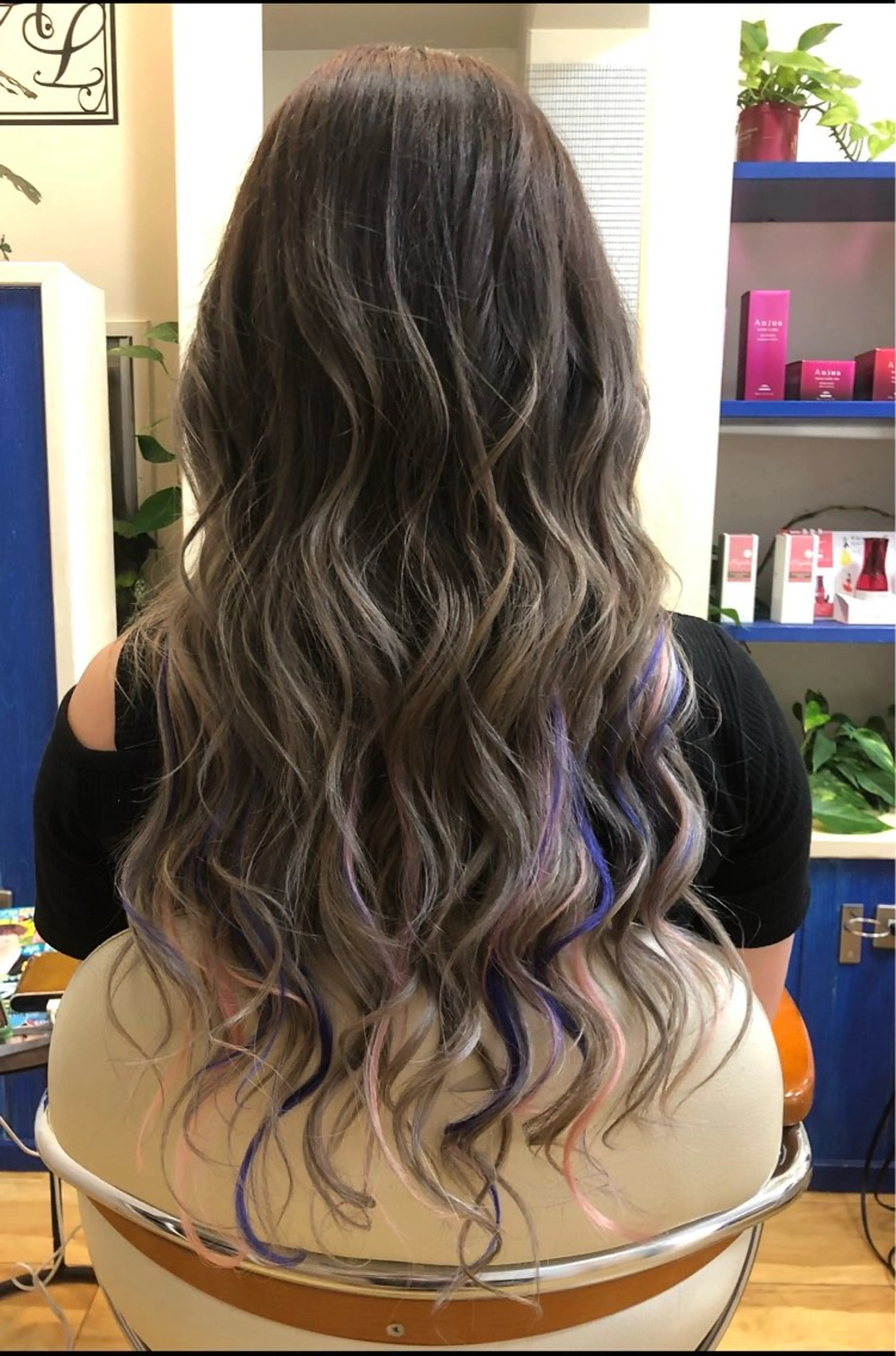 ロング ヘアアレンジ エクステ 細川武琉/艶カラー /Aqua limeのヘアスタイル