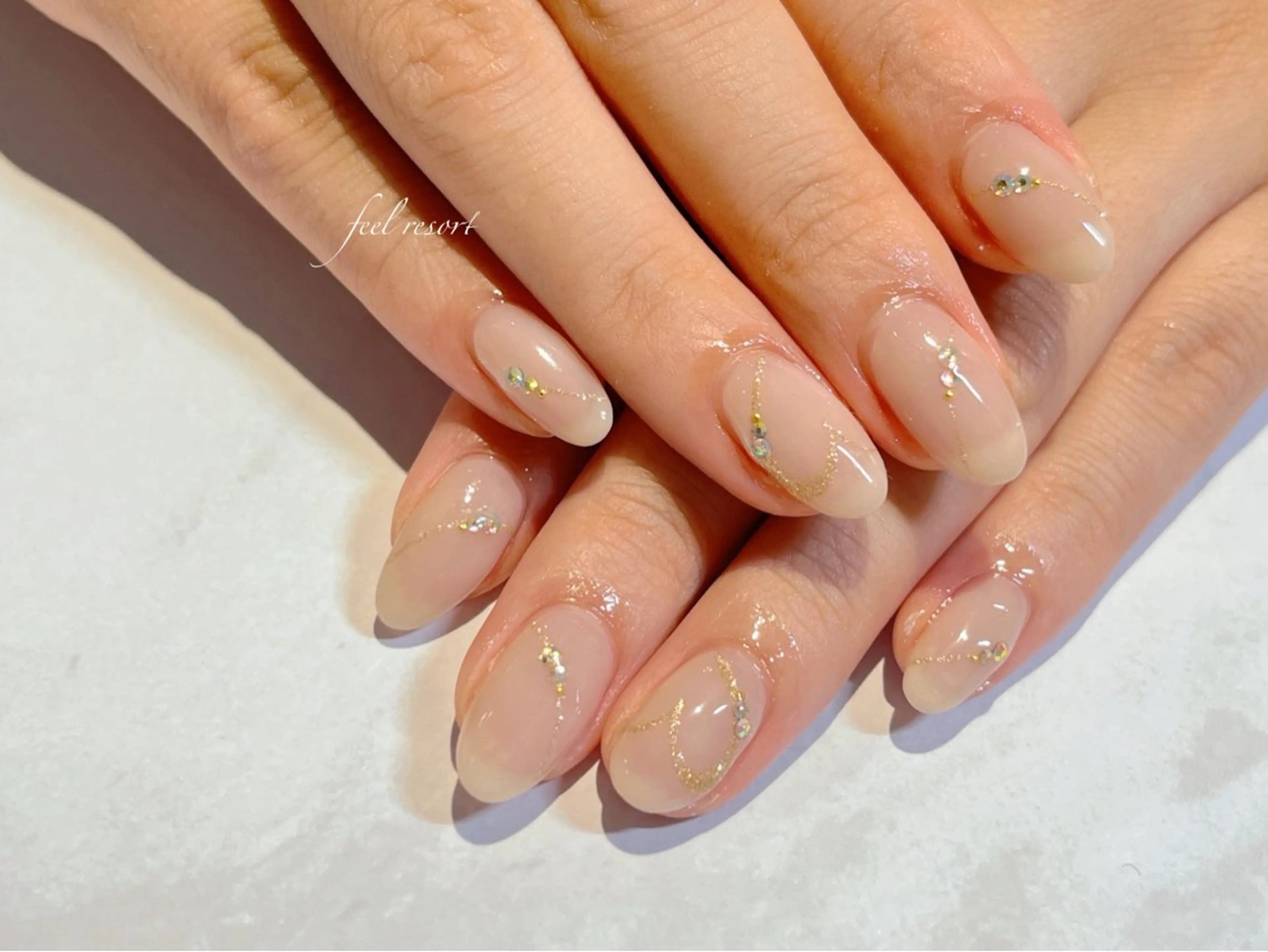 ネイル 長さ出し フットネイル フレンチネイル ジェルネイル ガラスフレンチ Lien（リアン） 銀座駅6分のネイルデザイン