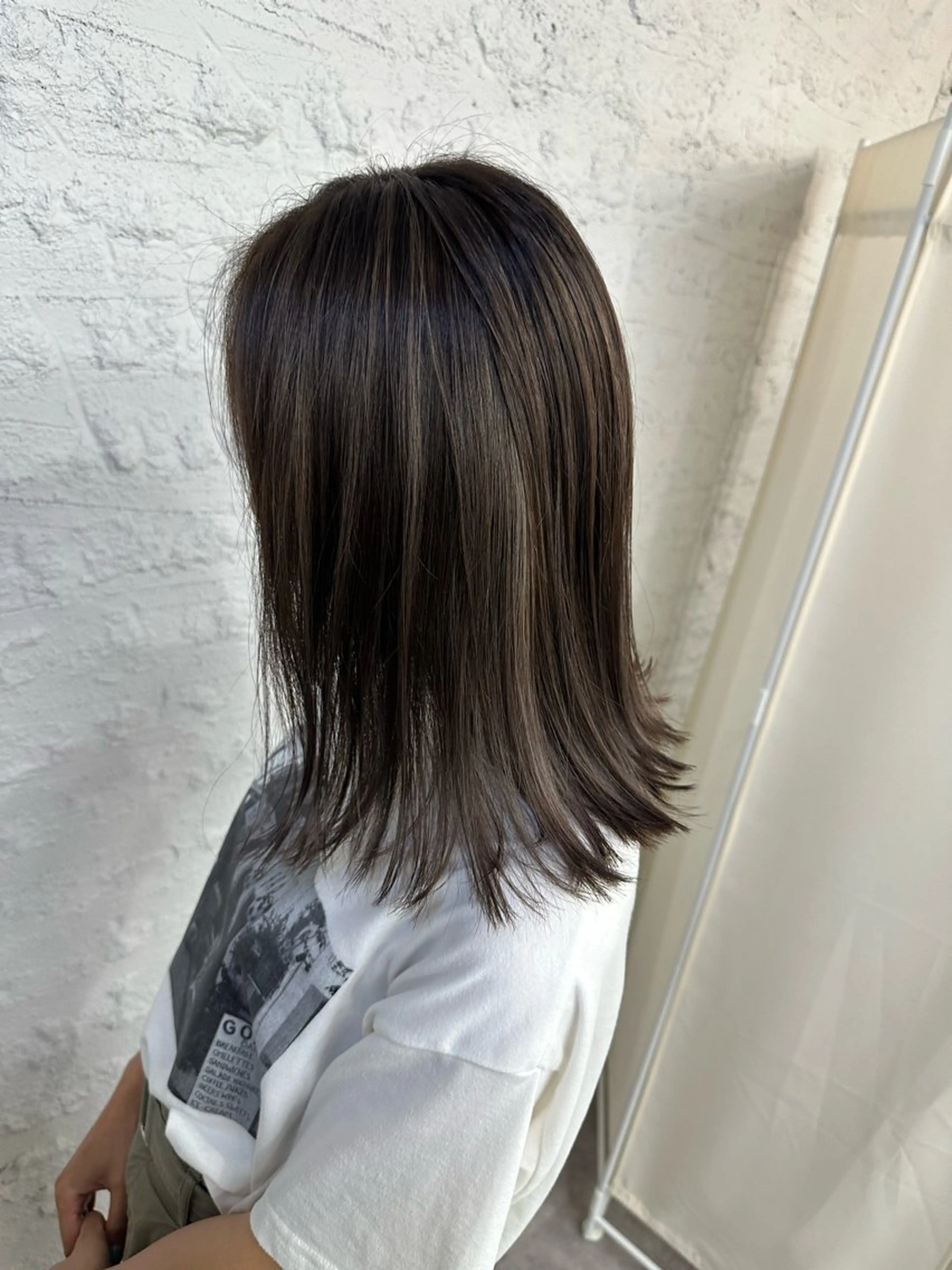 ミディアム カラー ヘアアレンジ カット ヘアカラー トリートメント 久米 治仁のヘアスタイル