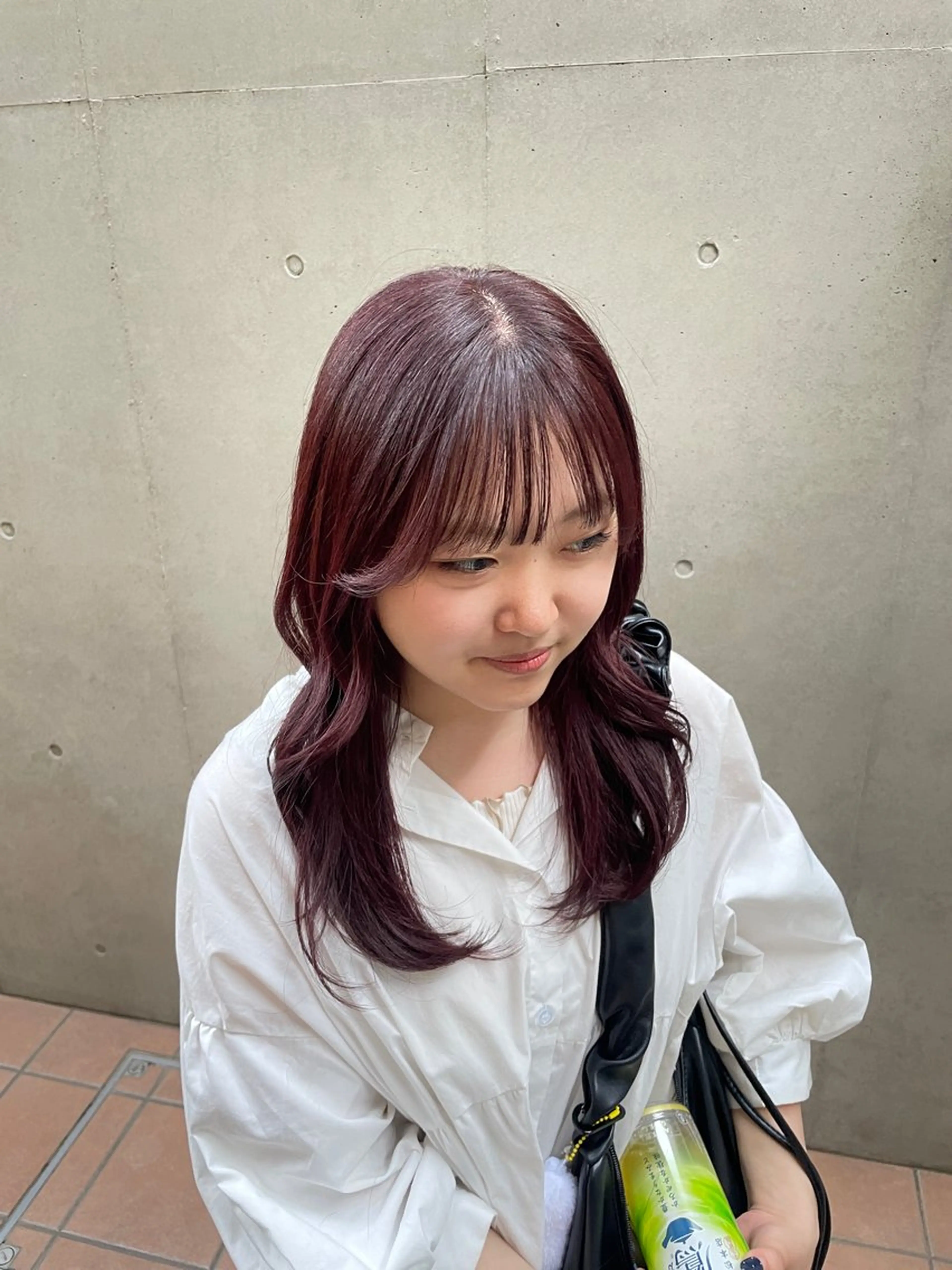 ミディアム カラー ヘアカラー 縮毛矯正/レイヤー /ひかるのヘアスタイル