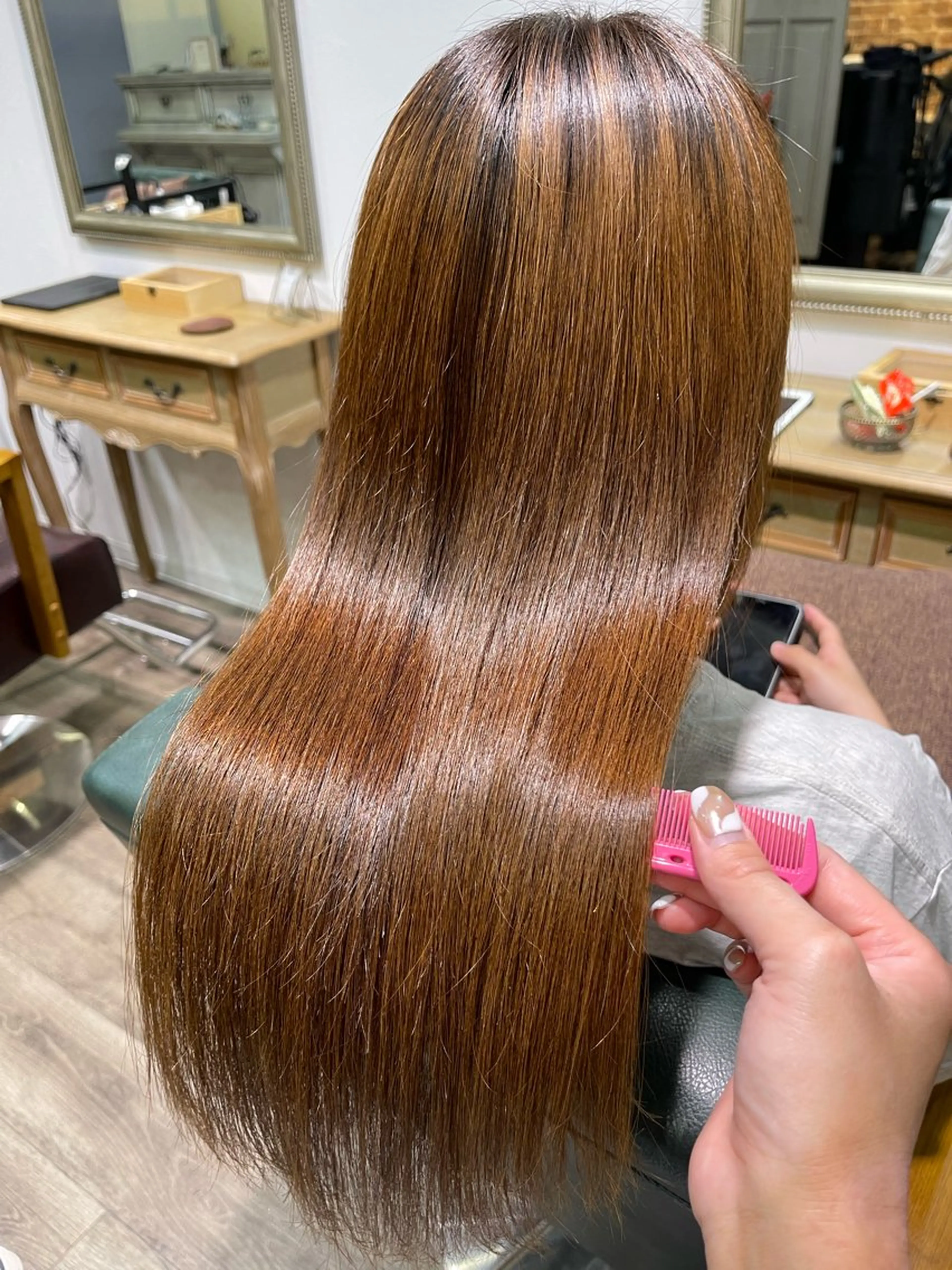 ロング 縮毛矯正 Felice Erikaのヘアスタイル