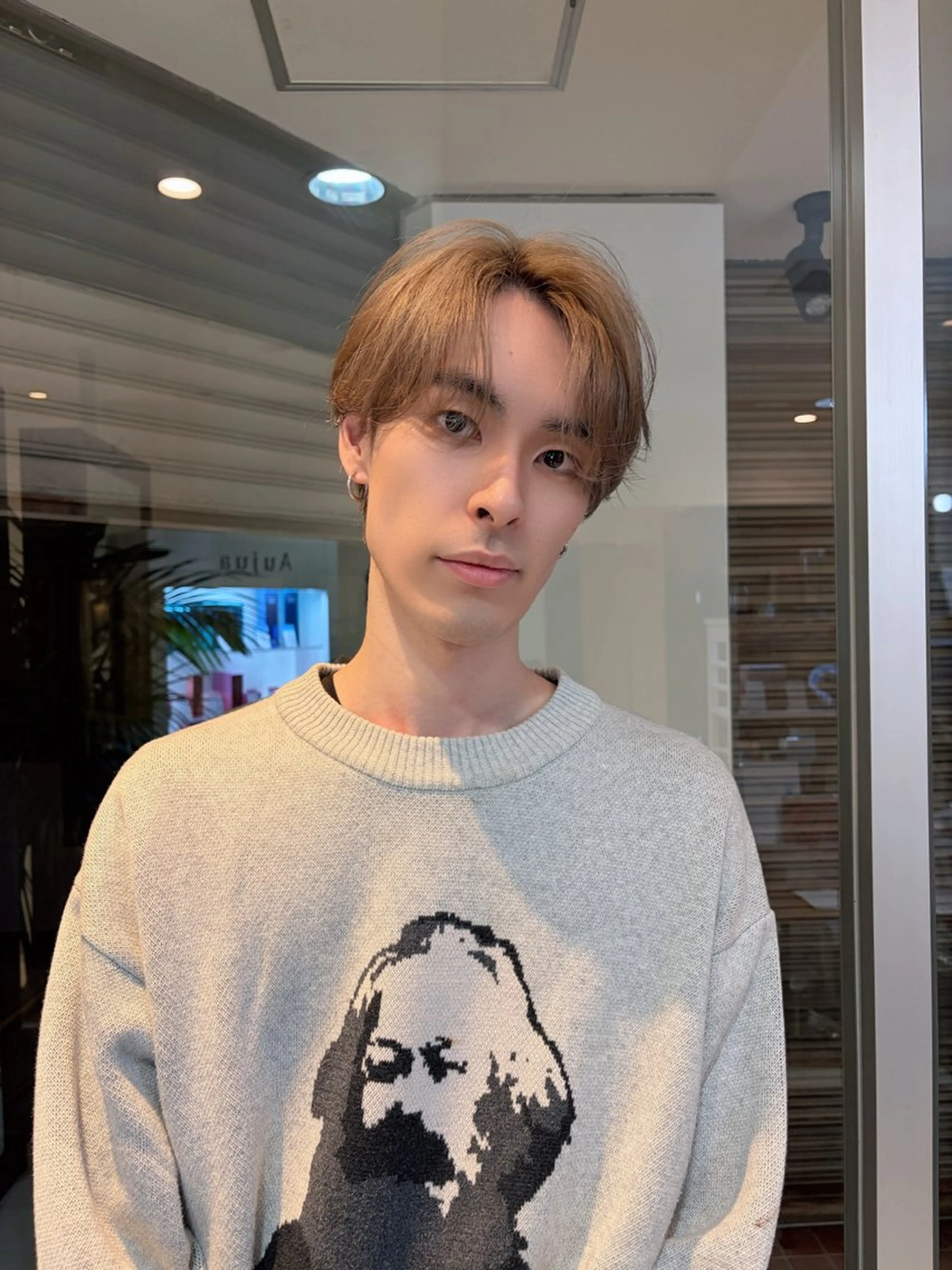 ミディアム カラー メンズ ヘアカラー トリートメント 甲斐 司のヘアスタイル