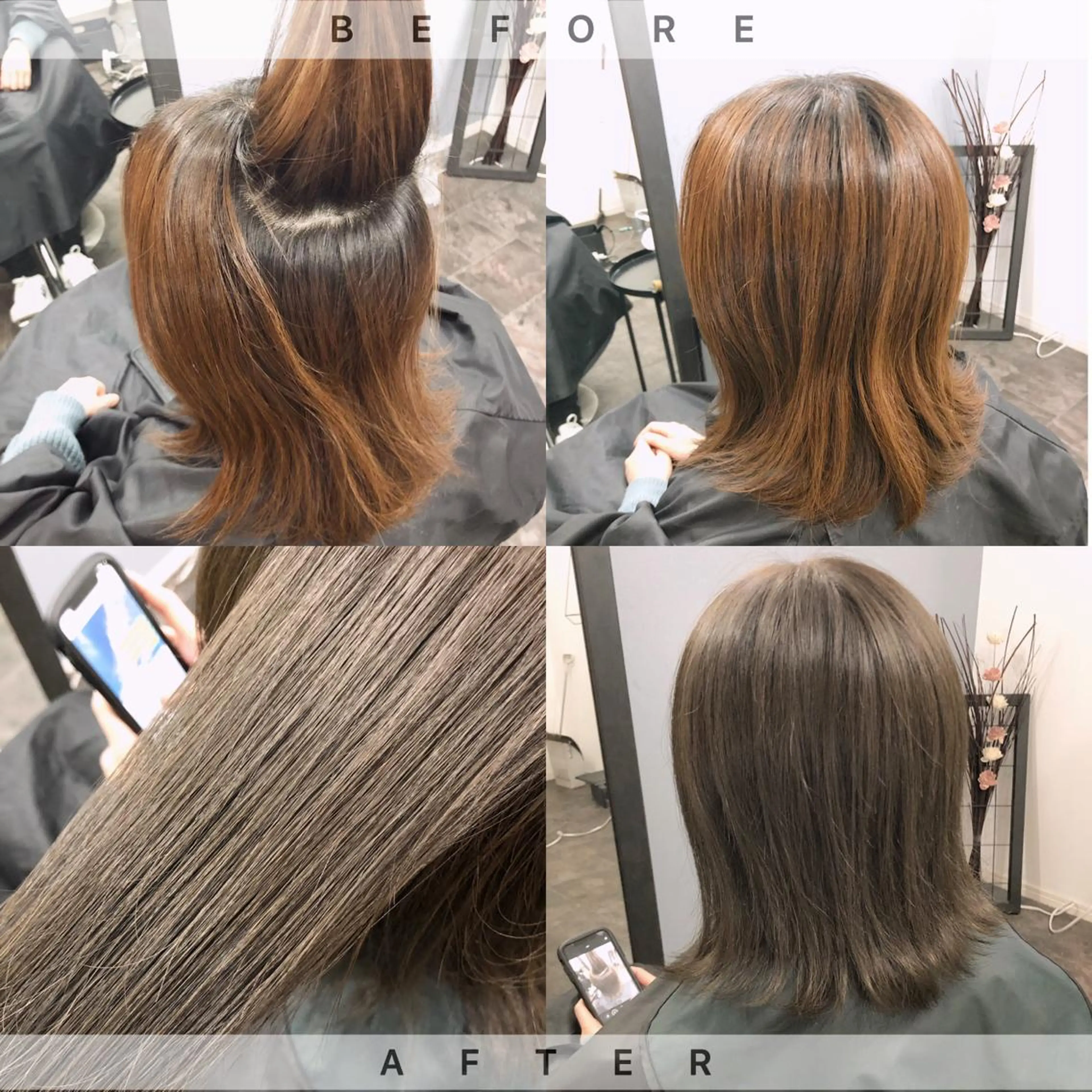 【ミニモ限定】  傷み少なく可愛い色に💓 ブリーチ無しダブルカラー & TR  ※カット追加4000円の写真